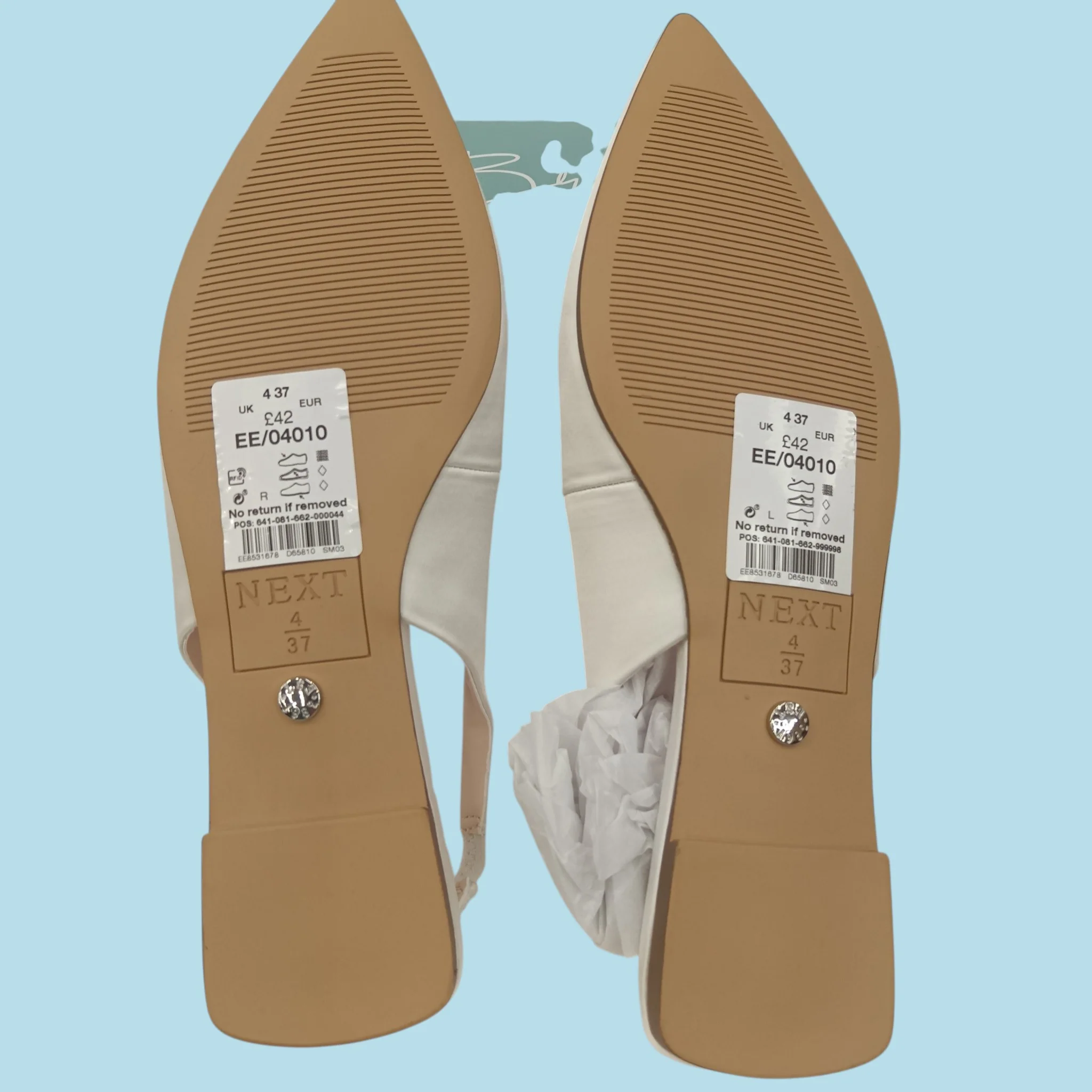 Next White Flat Women's Pointed Shoes UK 4 EU 37- Tags On- Womenswear | Pre-loved - Image 4