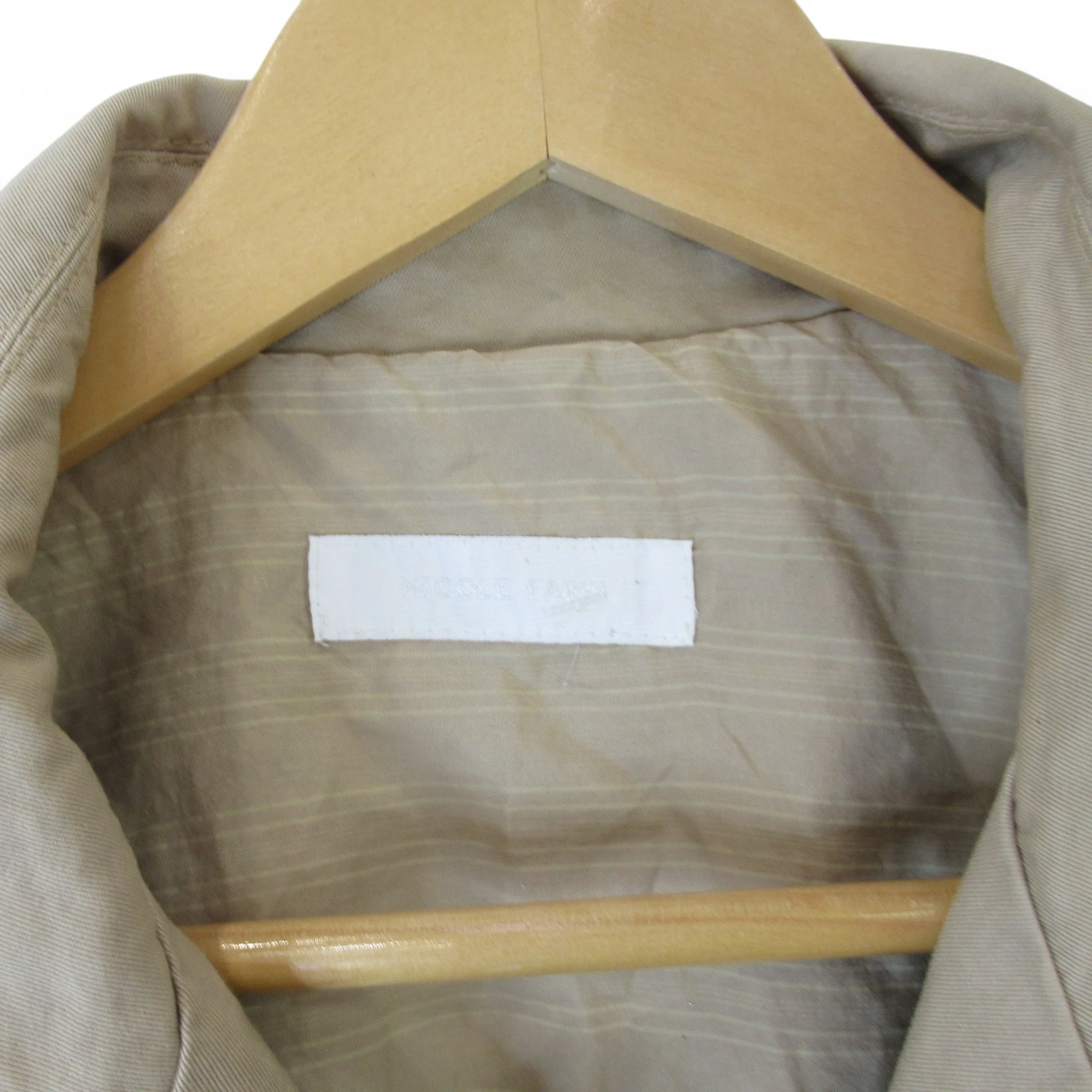 Nicole Farhi UK 14 Beige Trench Coat Vintage Womenswear | Preloved - Image 4