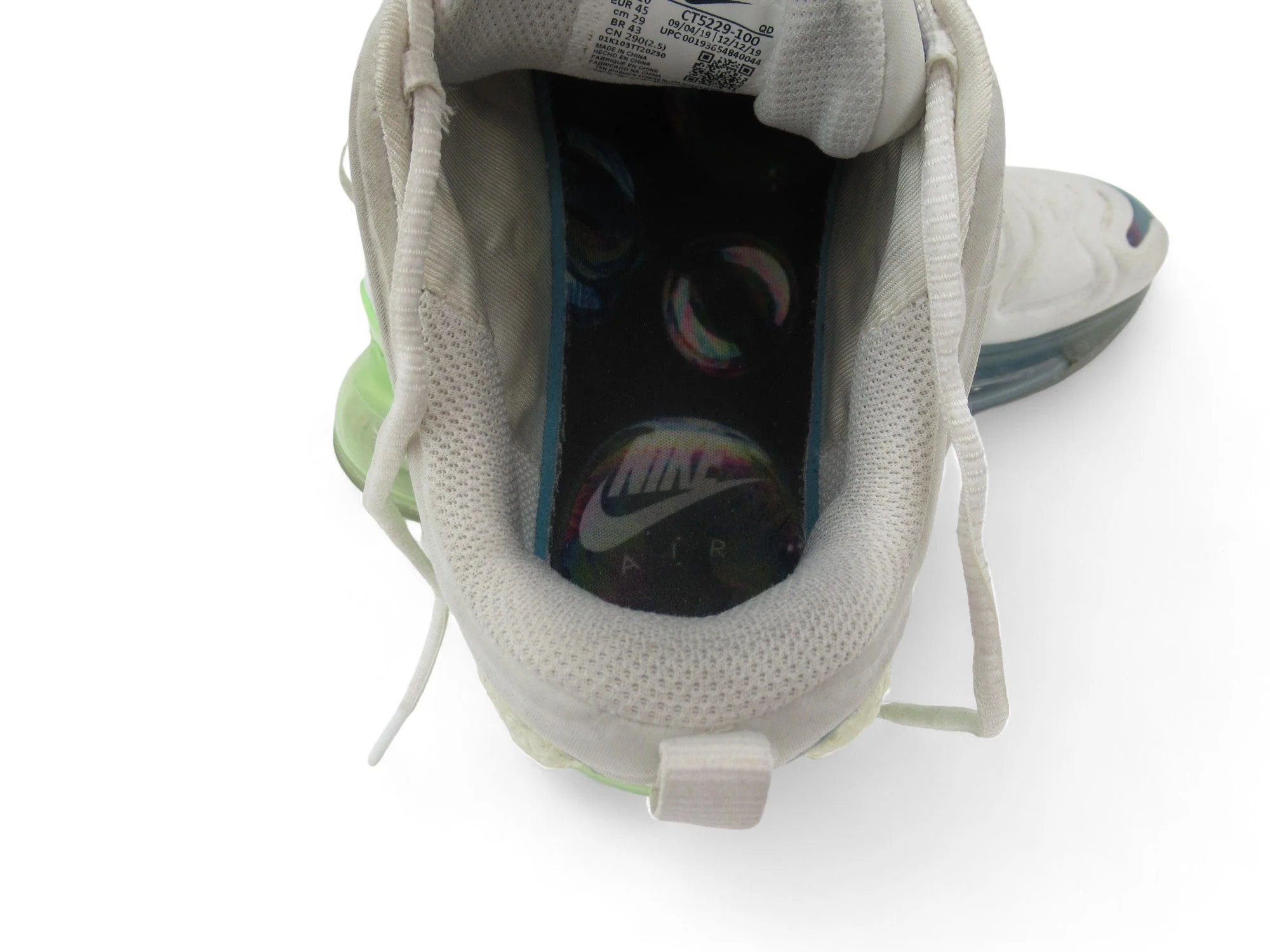 Nike Air Max 720 Authentic UK 10 White Trainers Menswear | Preloved - Image 6