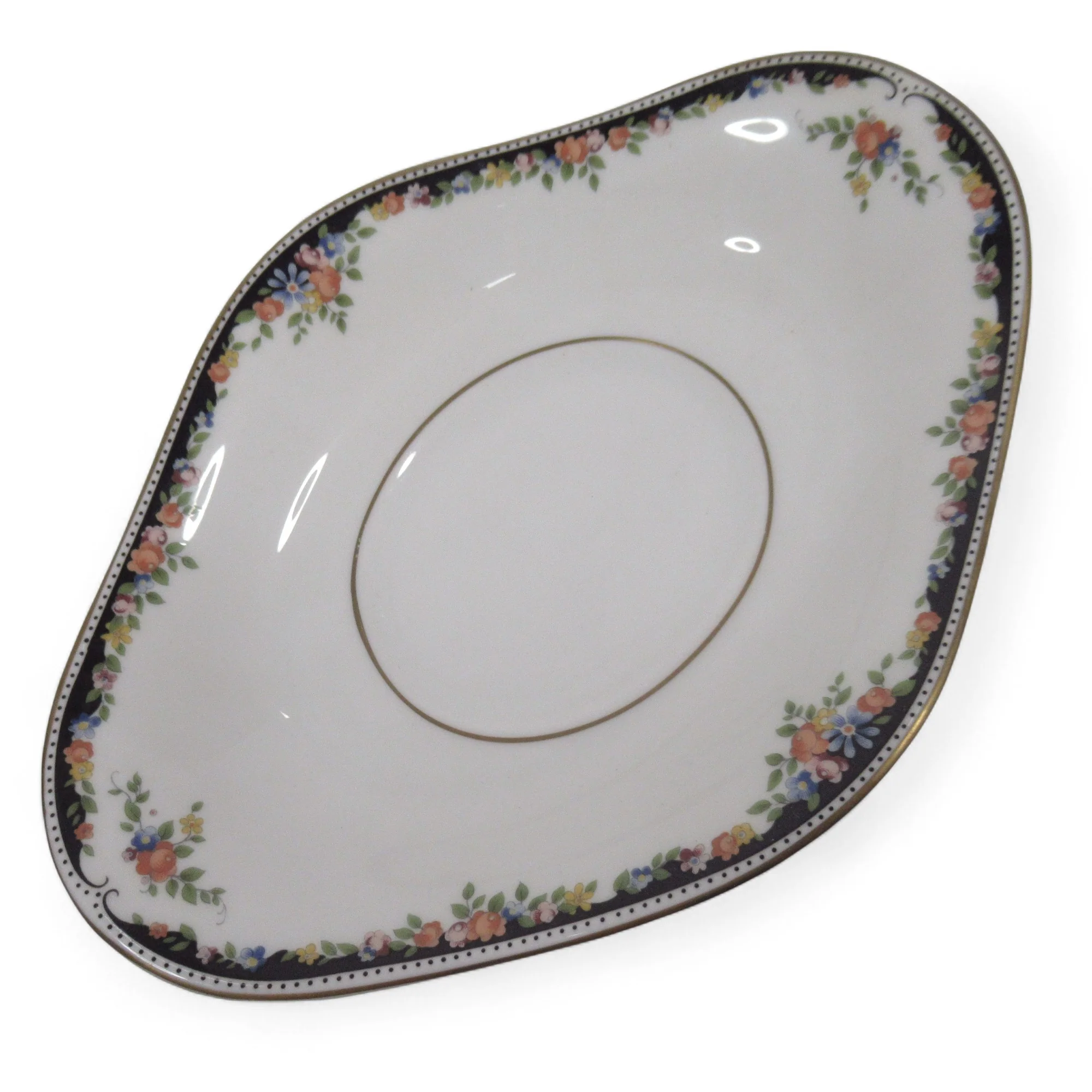 Wedgwood Osborne Gravy Boat & Saucer Bone China Floral | Pre-loved - Image 3