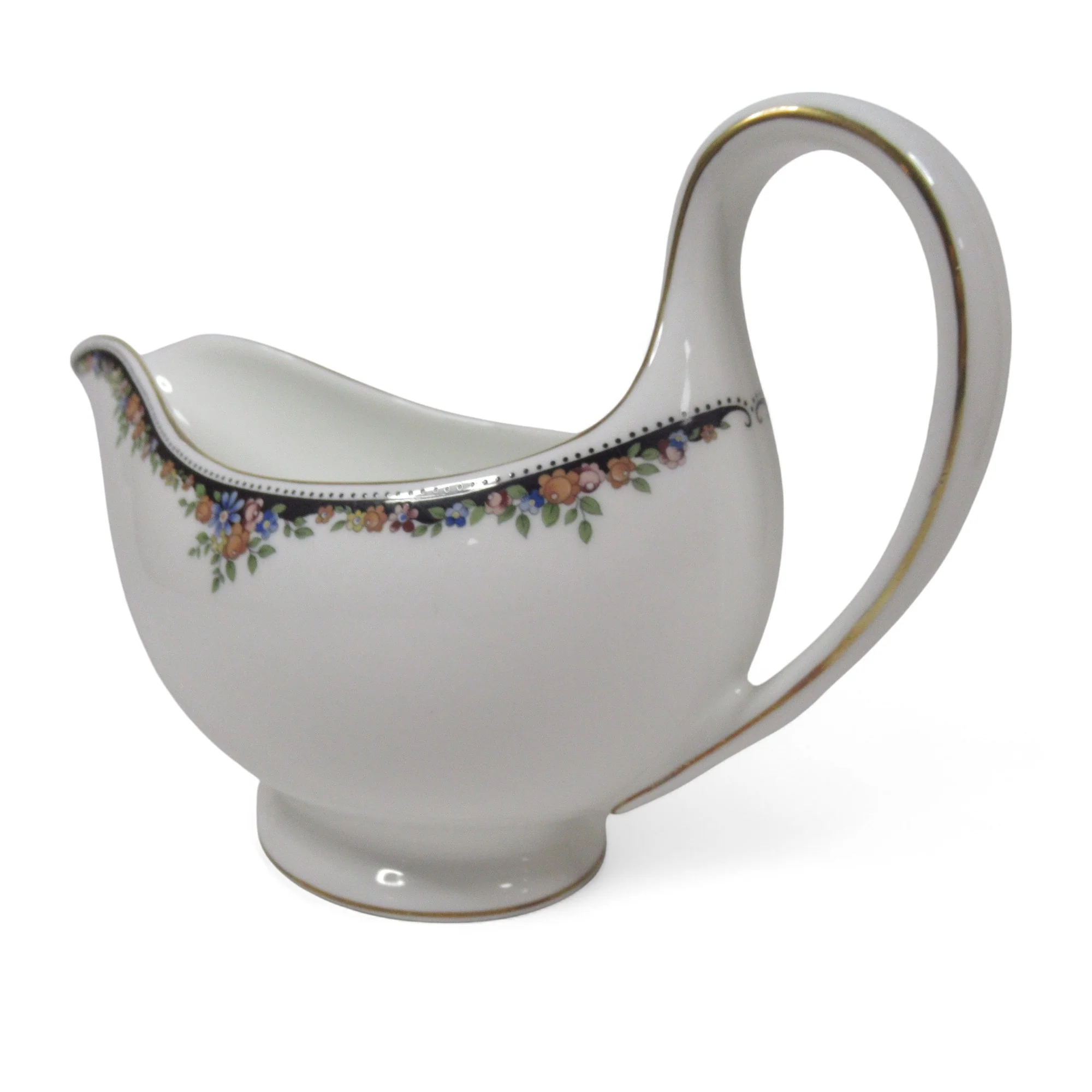 Wedgwood Osborne Gravy Boat & Saucer Bone China Floral | Pre-loved - Image 5