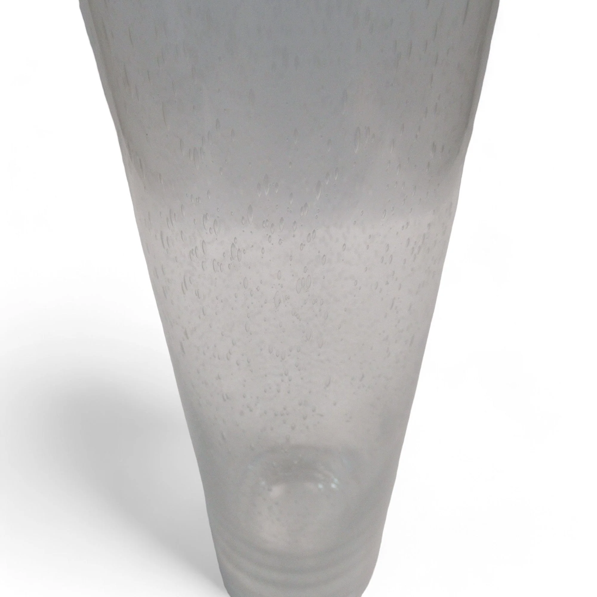 Norway Hadeland Tall Clear Glass Vase Fizzy Bubbles | Preloved - Image 5