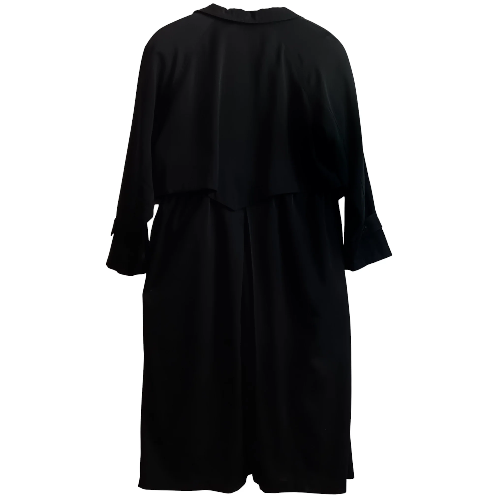Nuage Vintage Women's Long Black  Rain Coat UK Large - Womenswear | Pre-loved - Image 2