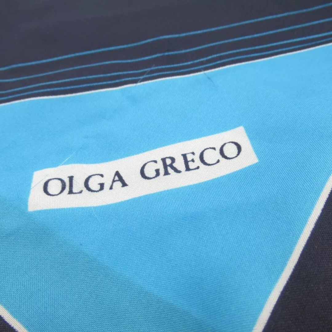 Olga Greco 30" Square Scarf Vintage Stripes Womenswear | Preloved - Image 3