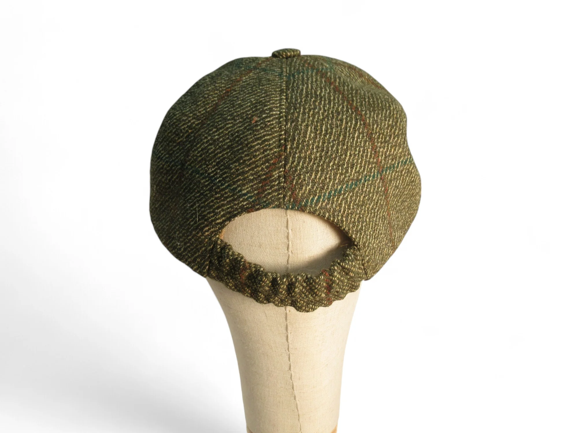 Olney Vintage Tweed Cap Small Green Brown Menswear | Preloved - Image 3