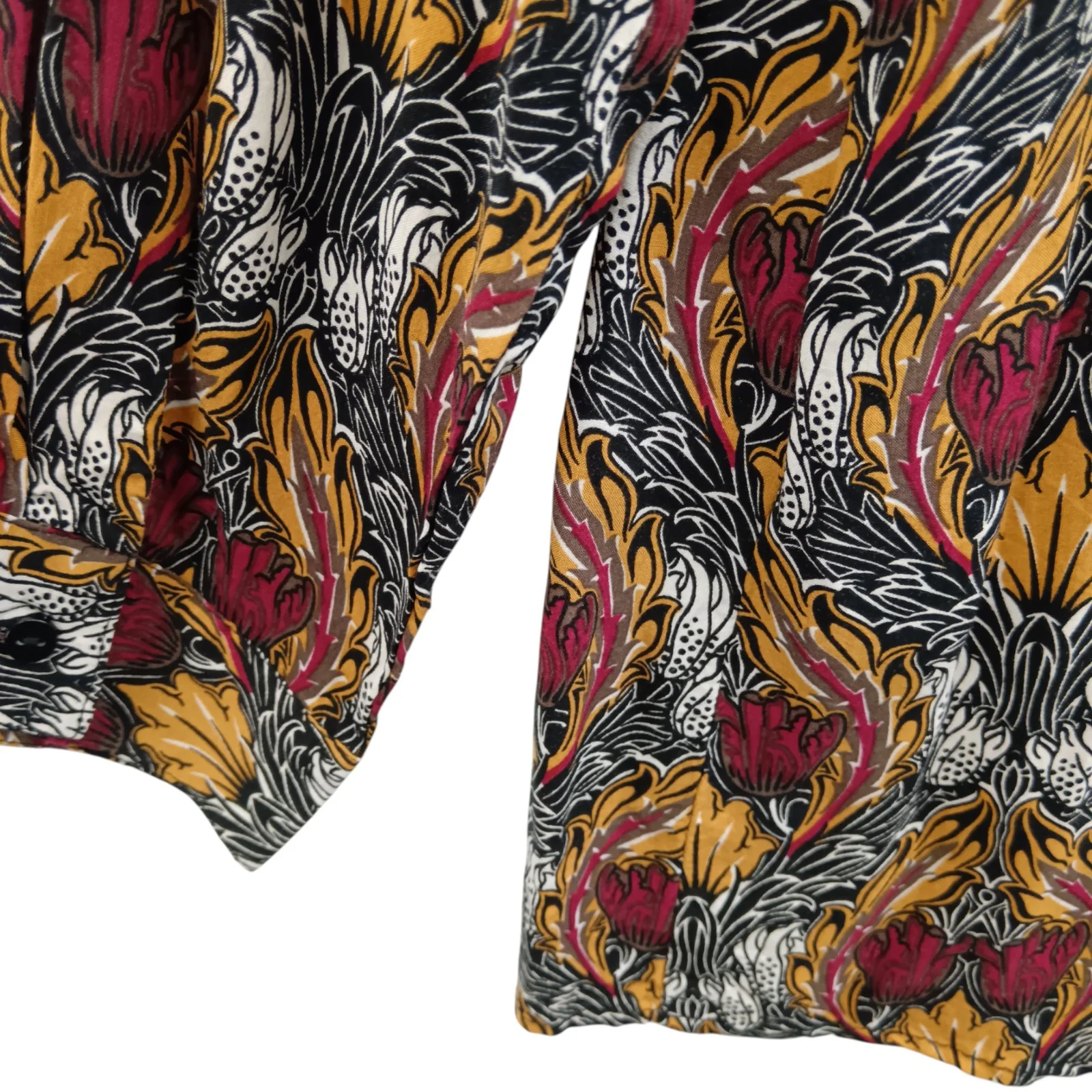 Oodji Collection Ladies Floral Print Buttoned Shirt UK 44 Womenswear | Pre-loved - Image 6