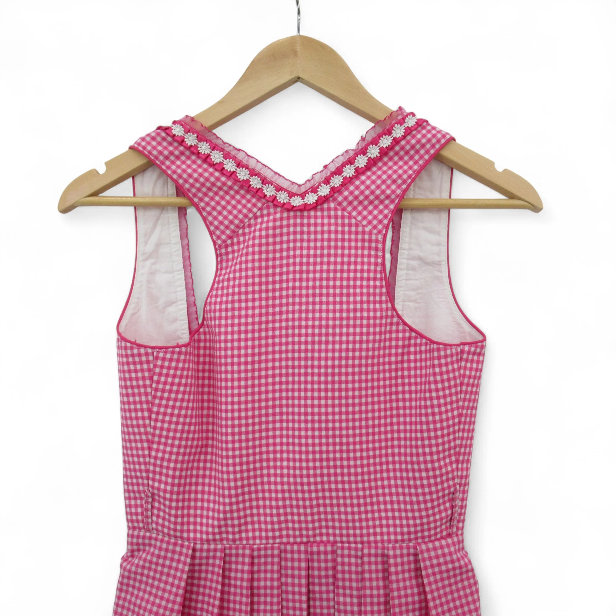 Original Steindl Gingham Vintage Dress Pink Small Womenswear | Pre-loved - Image 6