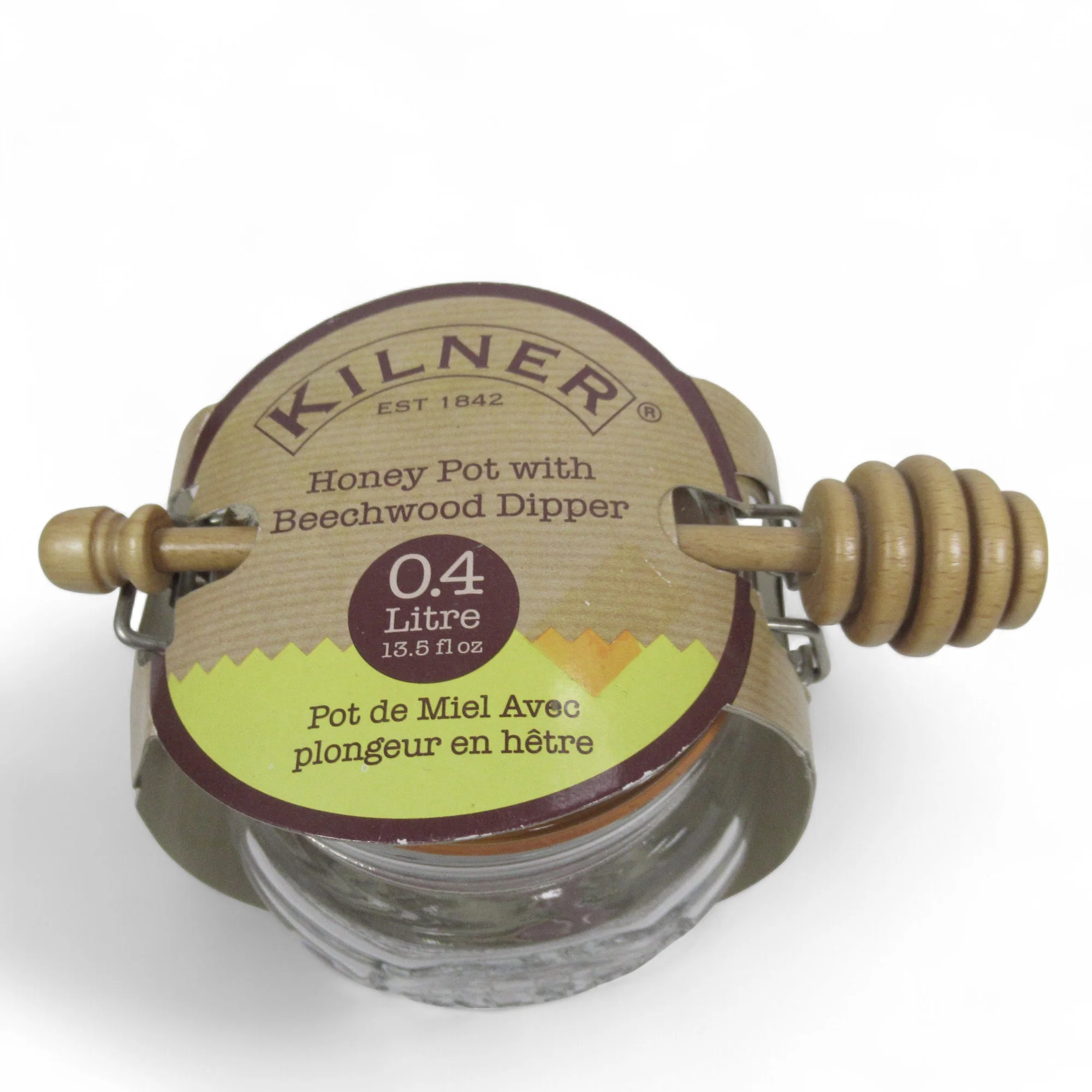 Kilner Honey Pot with Beechwood Dipper 0.4ltr Kitchenware | Pre-Loved - Image 2