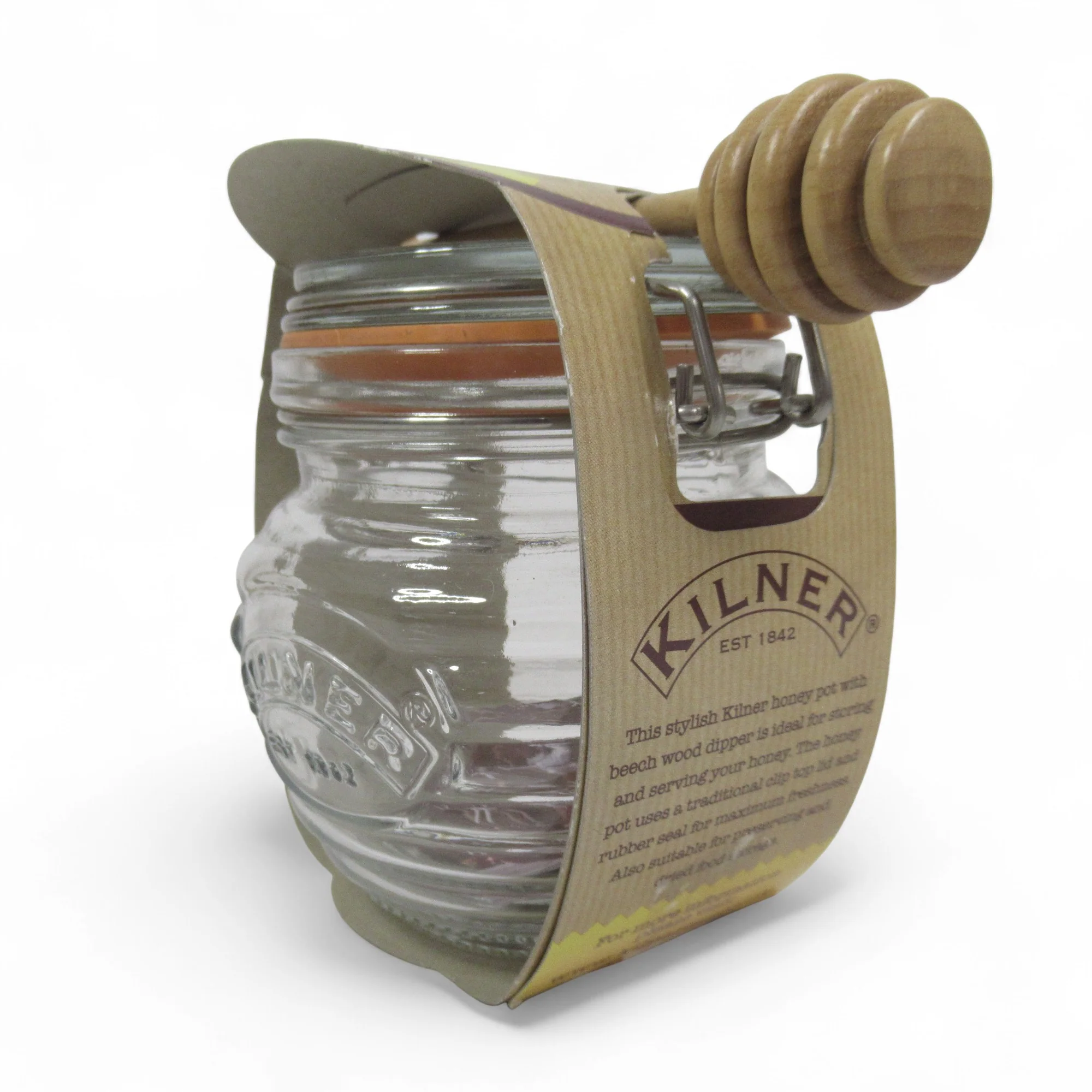 Kilner Honey Pot with Beechwood Dipper 0.4ltr Kitchenware | Pre-Loved - Image 3