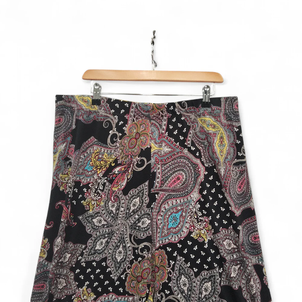 Paisley Wide Leg Trousers UK 20/22 Multicoloured Womenswear | Pre-loved - Image 2