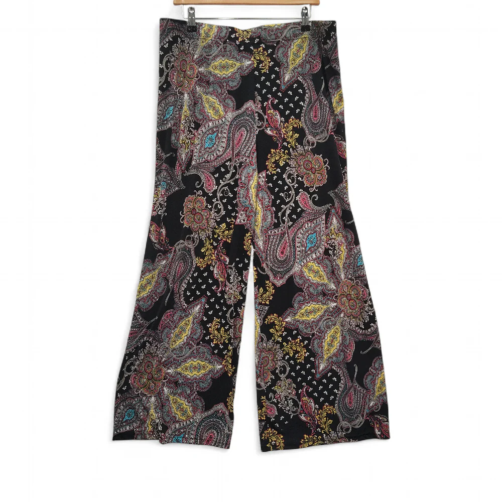 Paisley Wide Leg Trousers UK 20/22 Multicoloured Womenswear | Pre-loved - Image 4