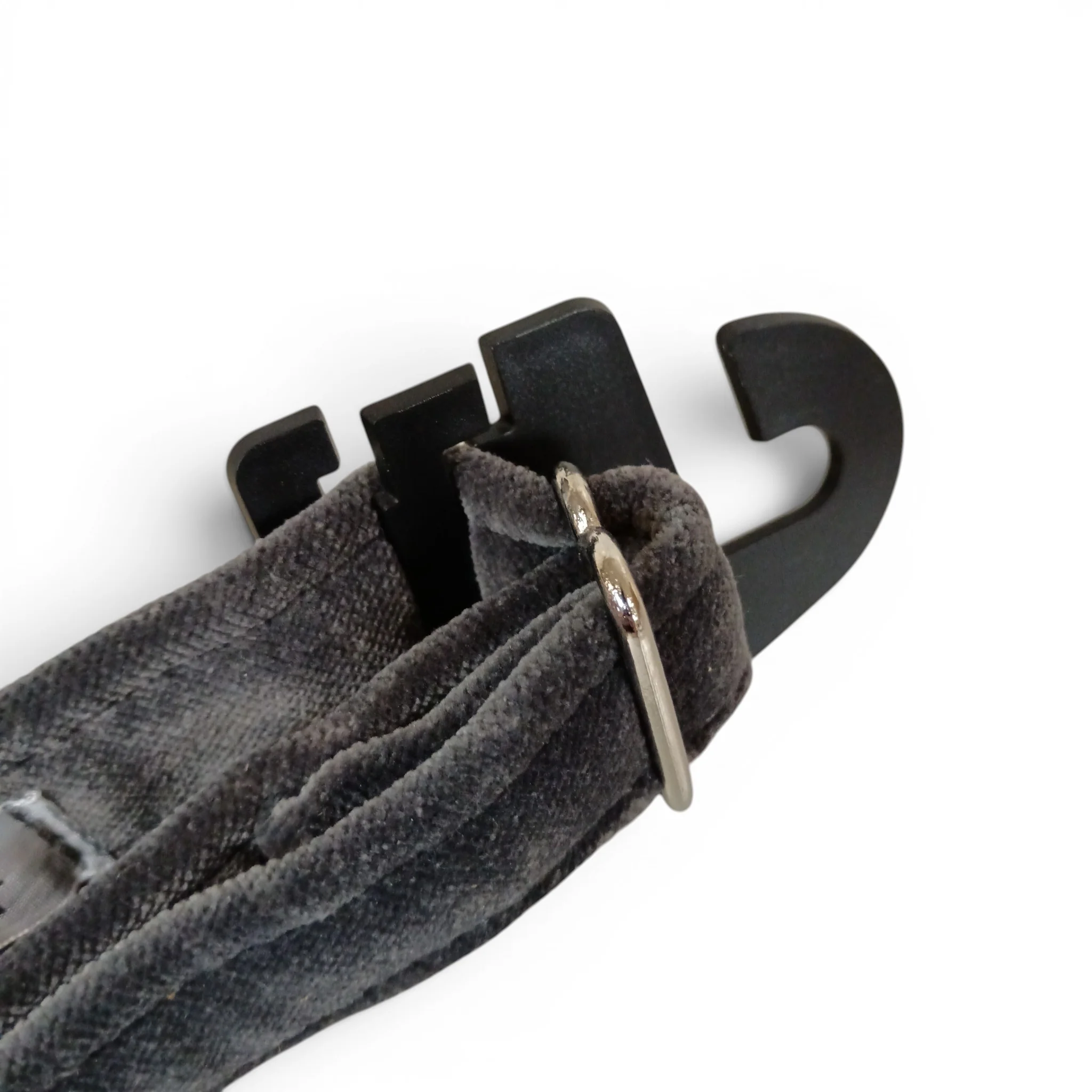Paw & Purr Dog Collar Grey Velvet 24-40cm Adjustable with Tags | Pre-loved - Image 5