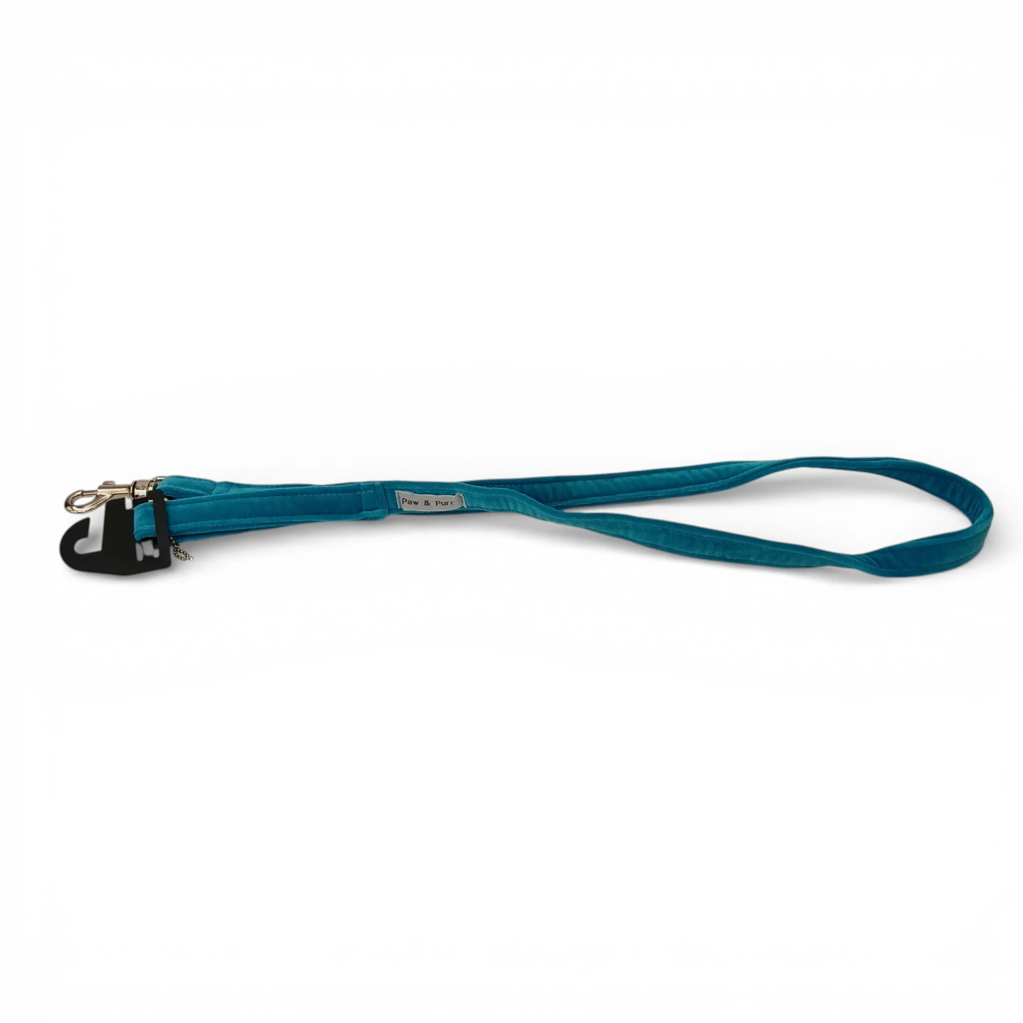 Paw & Purr Dog Lead Aqua Velvet 106cm with Tags | Pre-loved