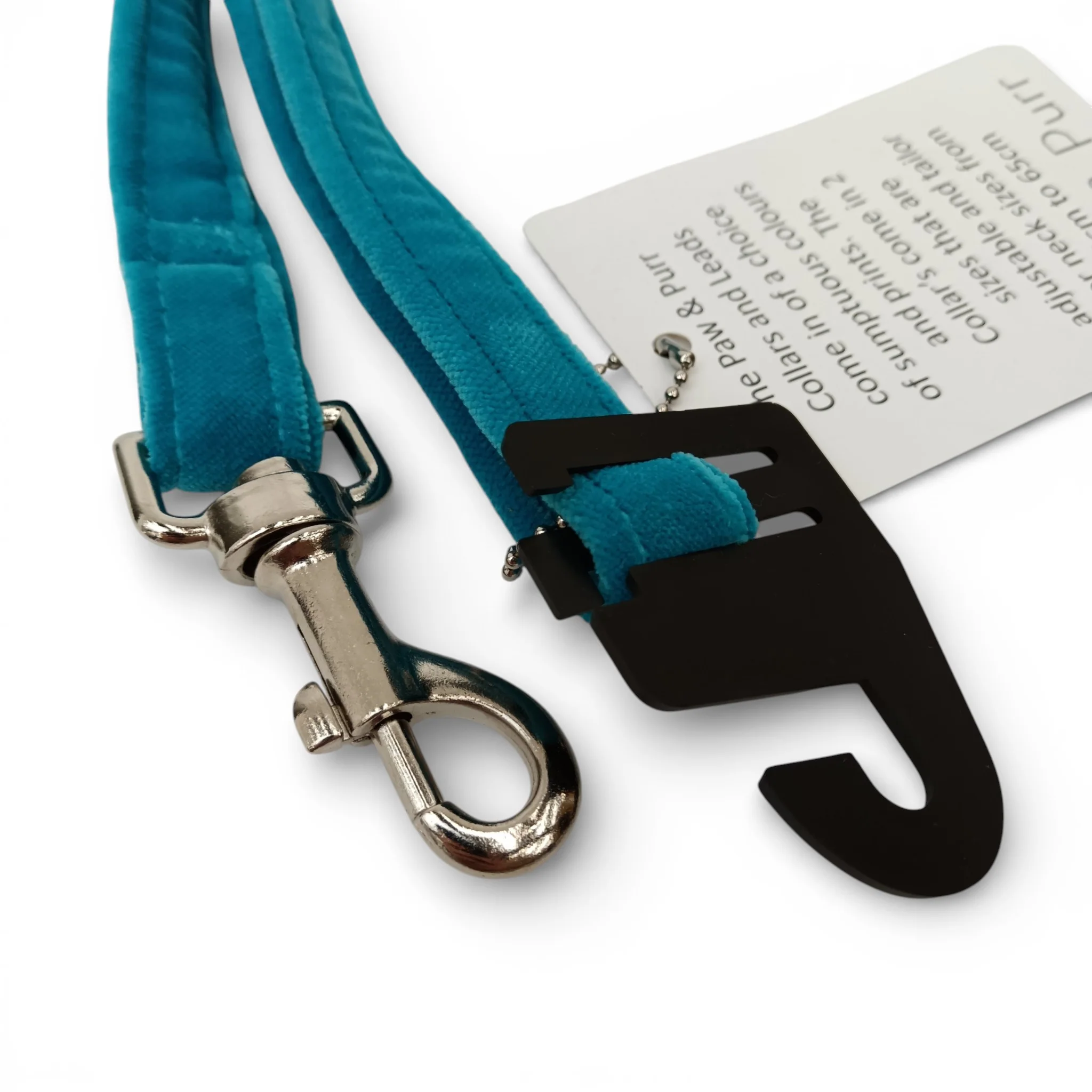 Paw & Purr Dog Lead Aqua Velvet 106cm with Tags | Pre-loved - Image 4