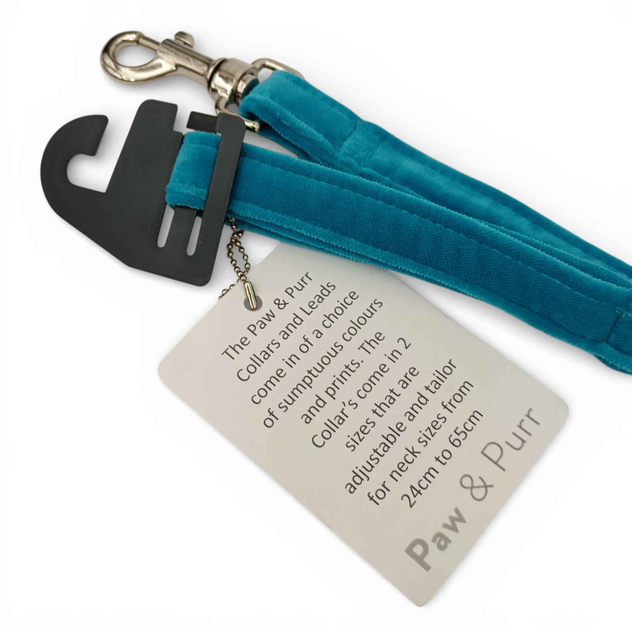 Paw & Purr Dog Lead Aqua Velvet 106cm with Tags | Pre-loved - Image 6