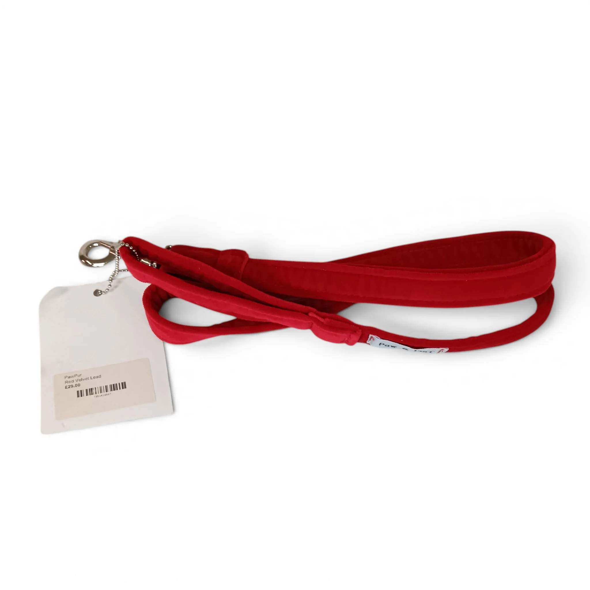 Paw & Purr Dog Lead Red Velvet 106cm with Tags | Pre-loved - Image 2