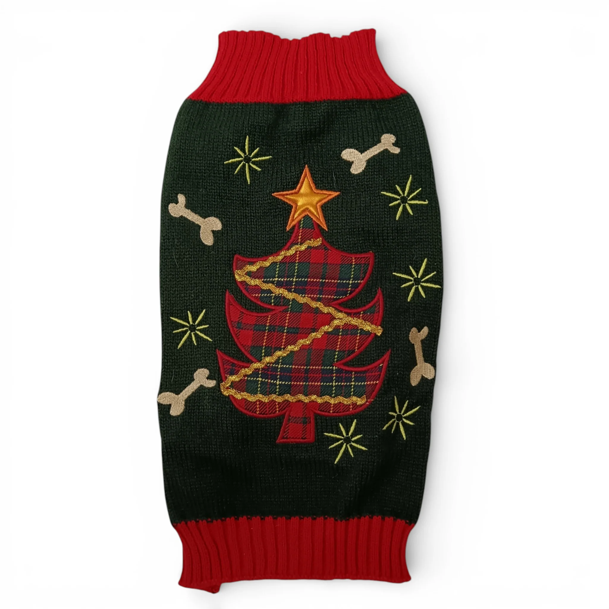 Paw & Purr Pet Christmas Tree Jumper Size Medium | Pre-loved