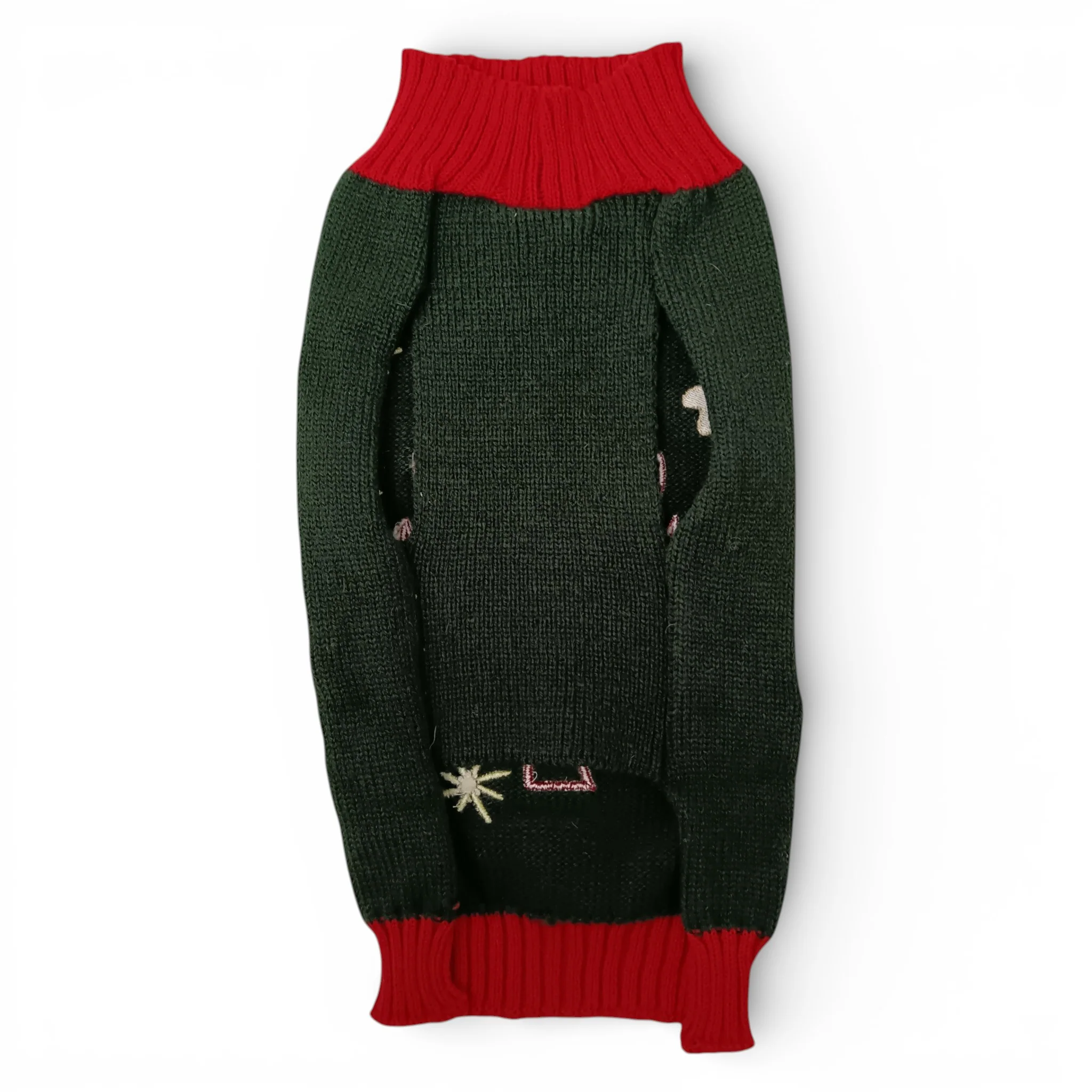 Paw & Purr Pet Christmas Tree Jumper Size Medium | Pre-loved - Image 2