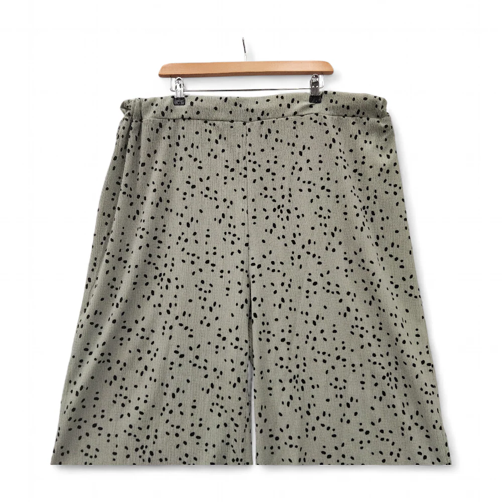 Peacocks Culotte Trousers UK 22 Green Womenswear | Pre-loved - Image 2