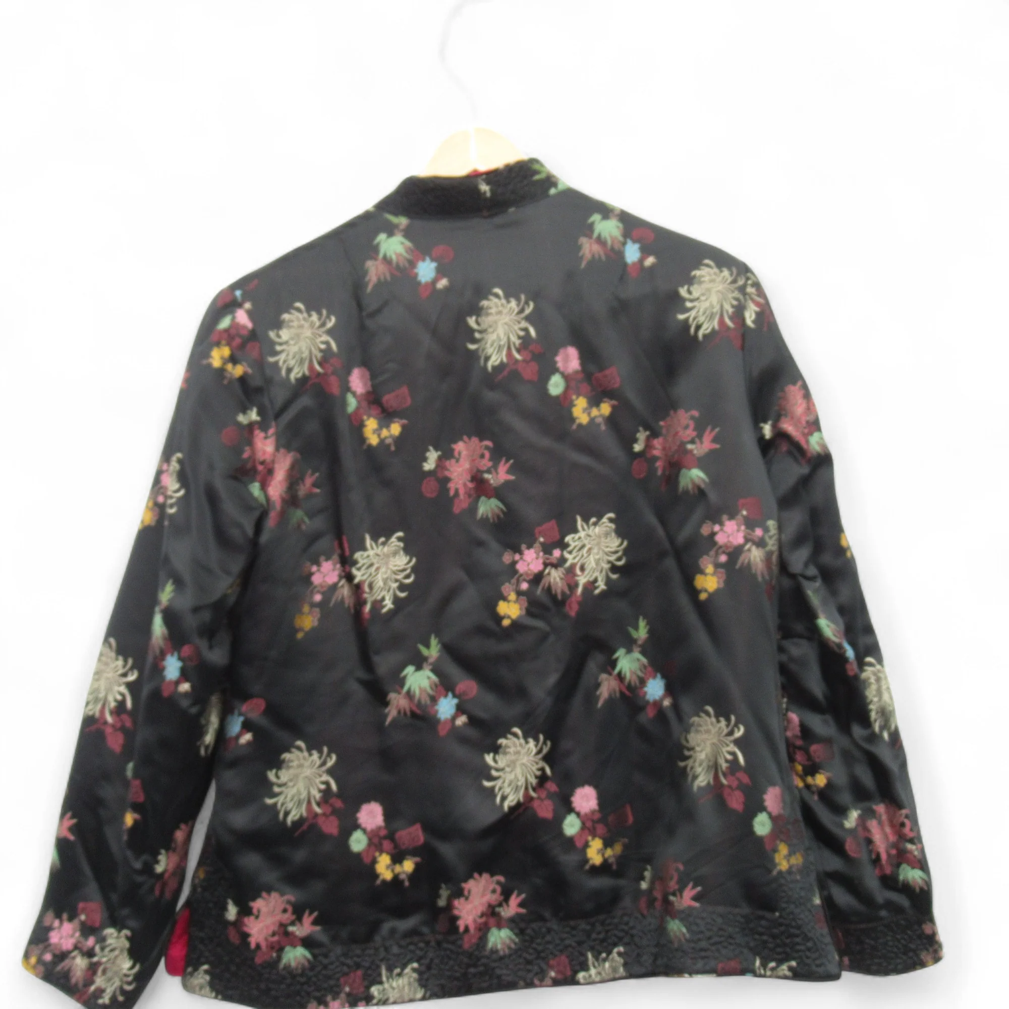 Peony Vintage Reversible Jacket Pink Black Medium Womenswear | Pre-loved - Image 4