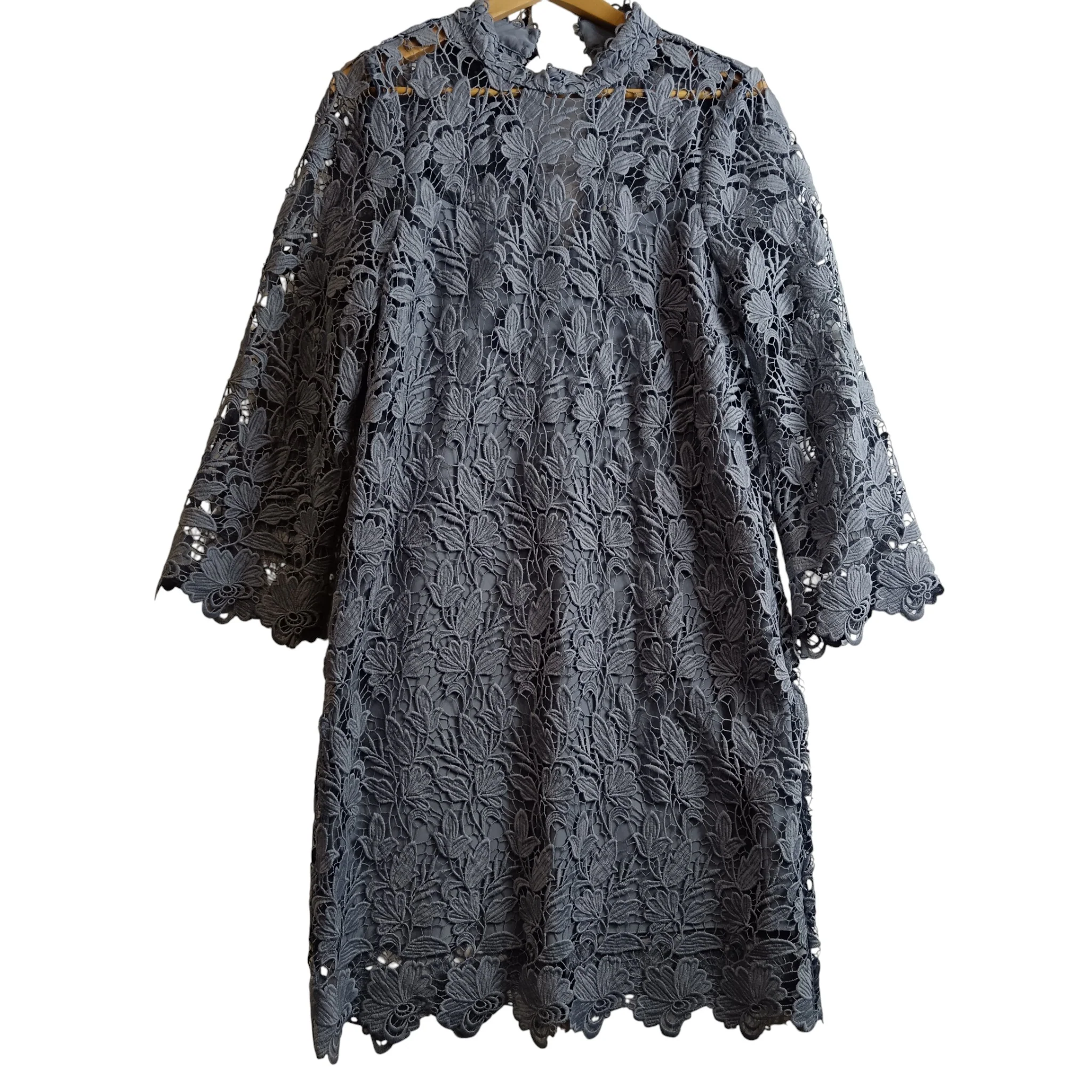 Phase Eight Blue Lace Women's Dress Mother of Bride UK 12- Womenswear | Pre-loved