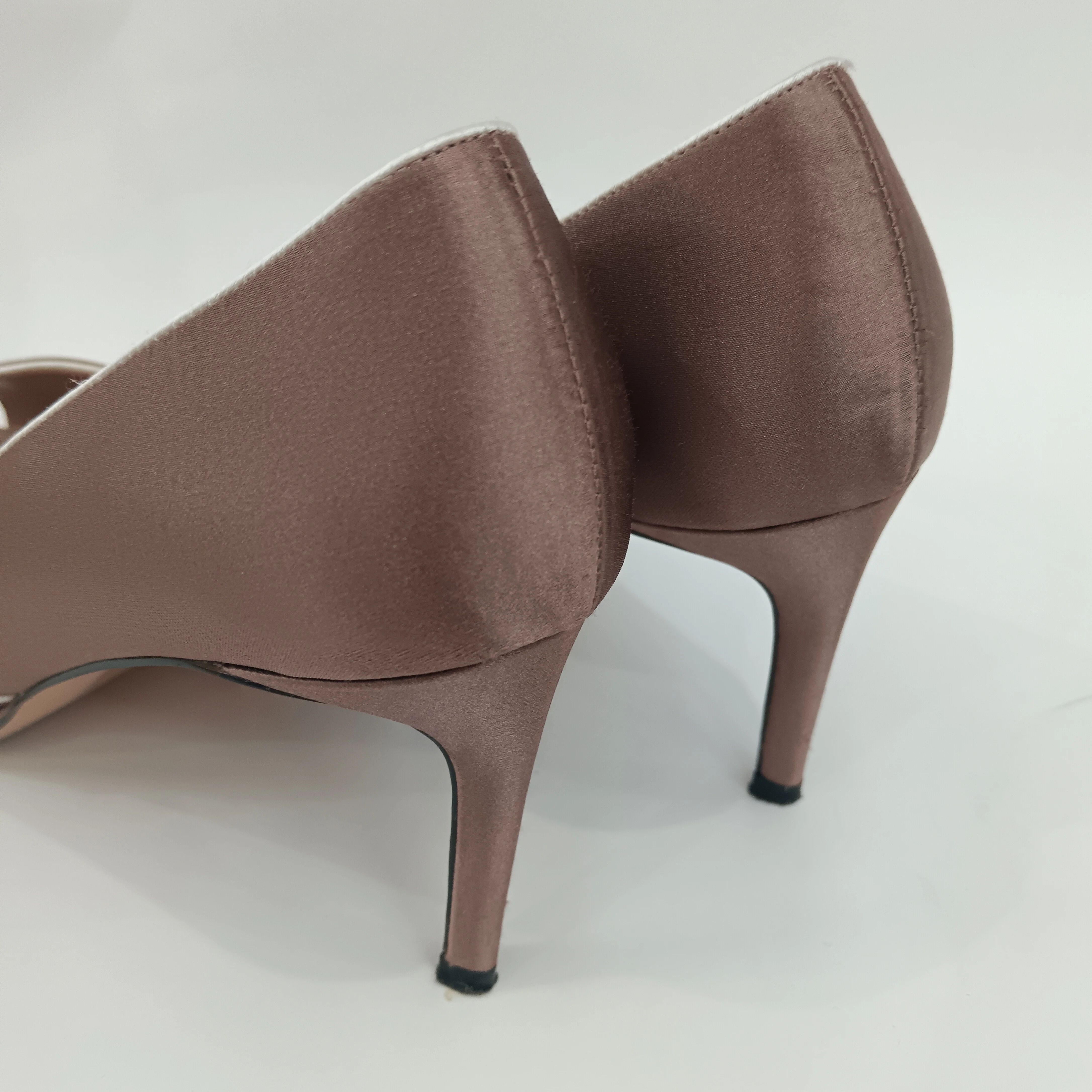 Phase Eight Brown Satin Peep Toe Heels Special Occasion Ladies Shoes UK 5  Womenswear | Pre-loved - Image 4