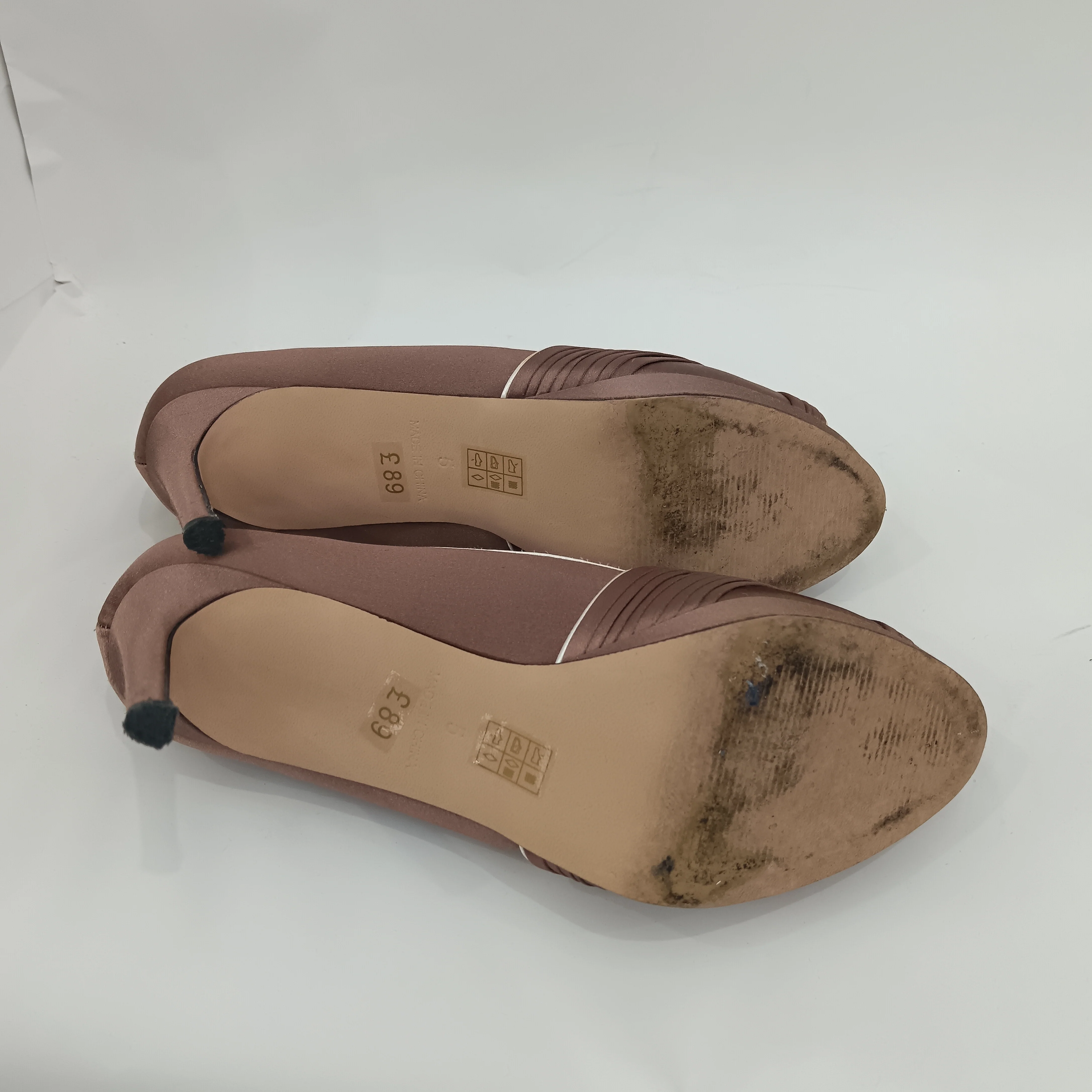 Phase Eight Brown Satin Peep Toe Heels Special Occasion Ladies Shoes UK 5  Womenswear | Pre-loved - Image 5