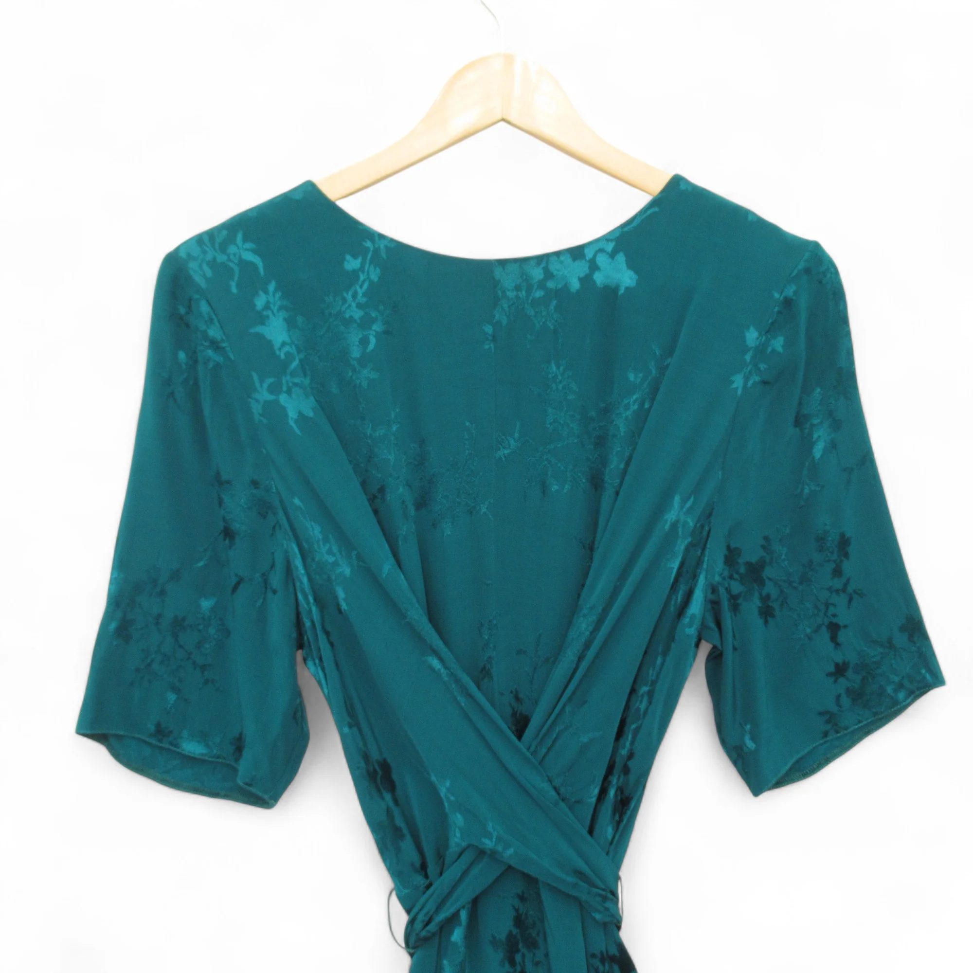 Phase Eight Jacquard Dress UK 14 Green Womenswear | Pre-loved - Image 2