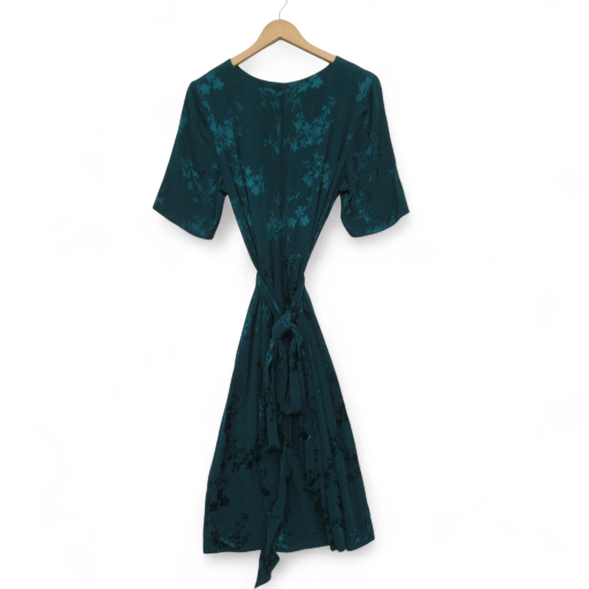 Phase Eight Jacquard Dress UK 14 Green Womenswear | Pre-loved - Image 4