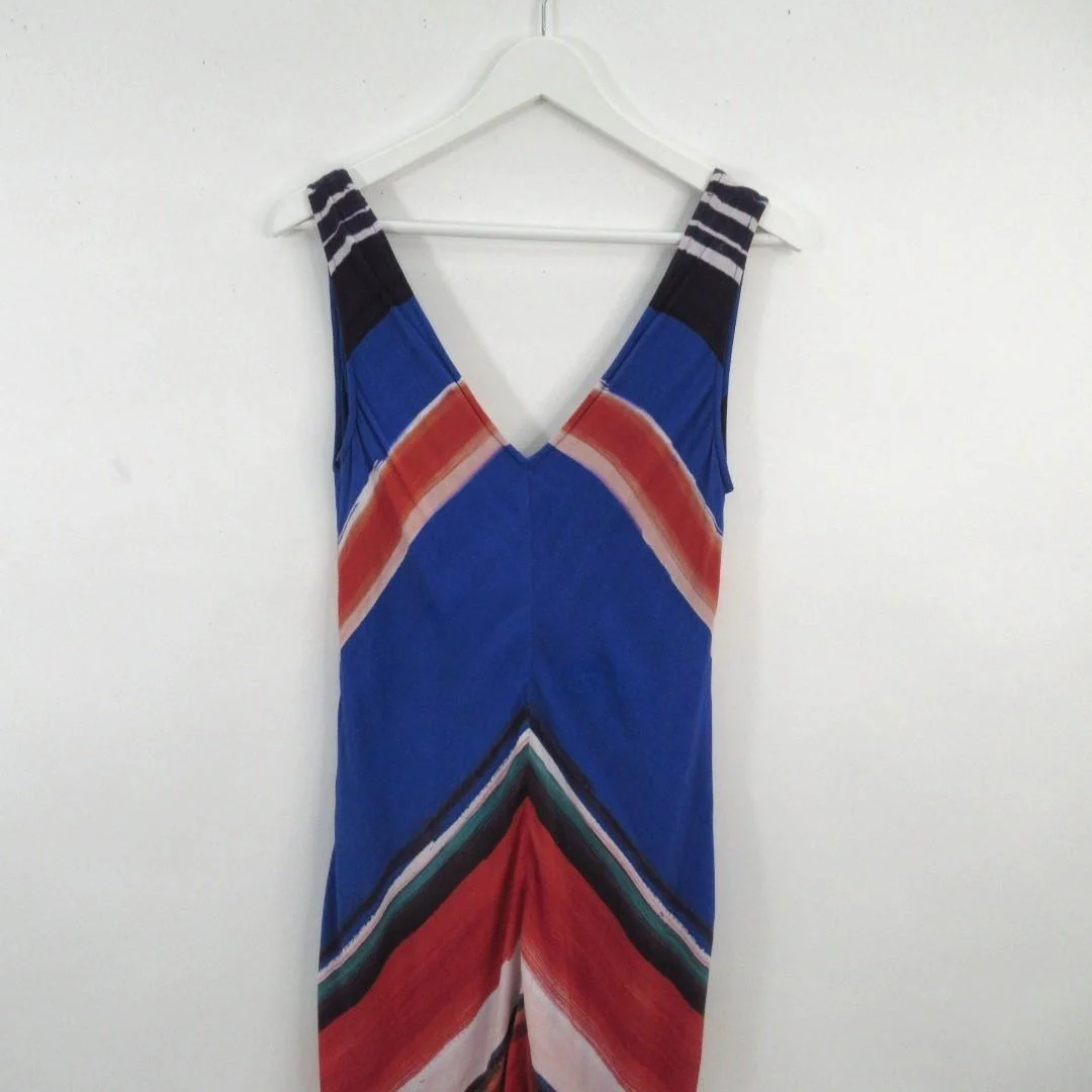 Phase Eight Maxi Dress UK 12 Multicoloured V-Neck Womenswear | Preloved - Image 2