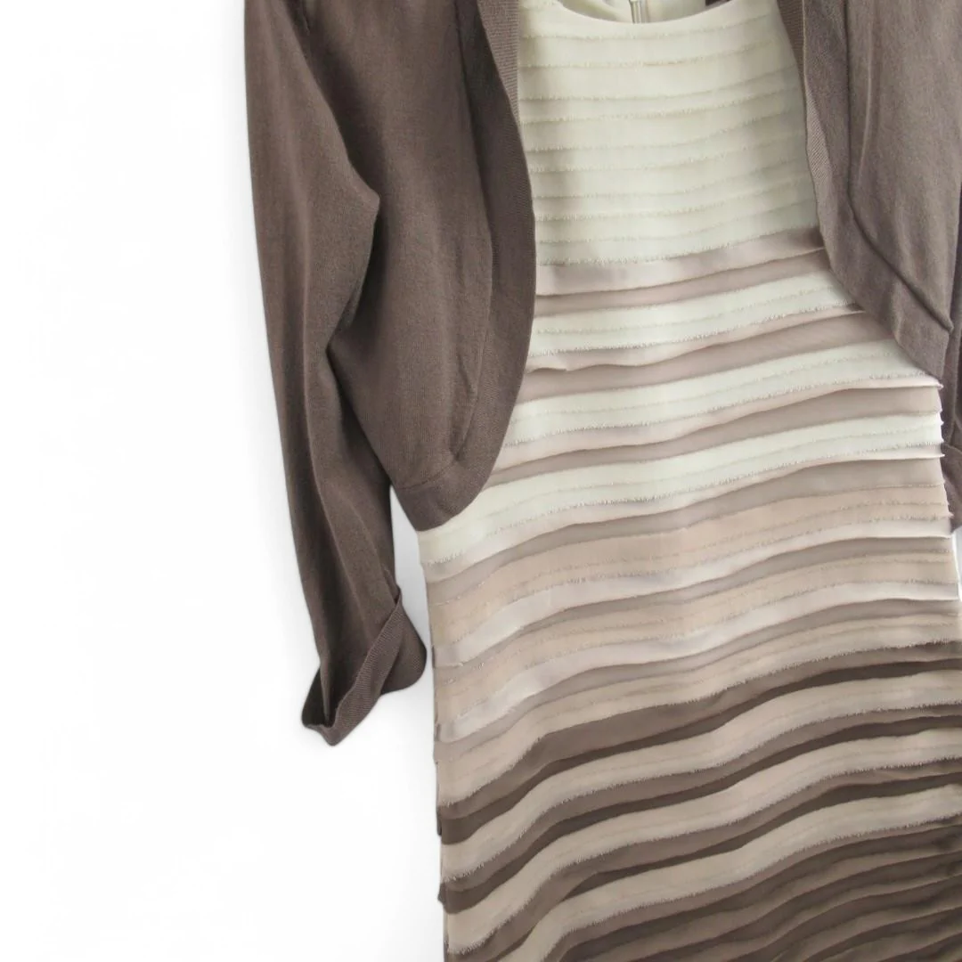 Phase Eight Mother Of Bride Outfit Brown UK 10 Womenswear | Pre-loved - Image 3
