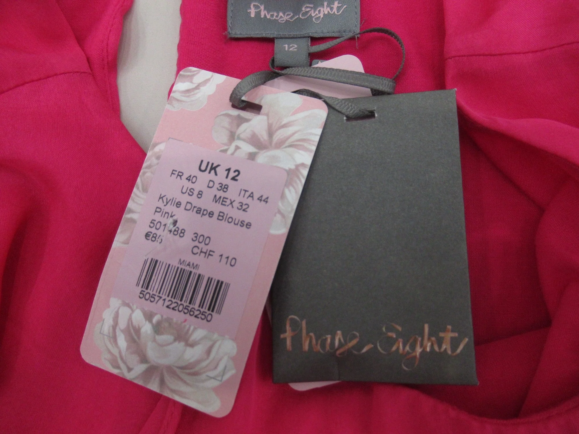Phase Eight UK 12 Pink Drape Blouse Womenswear | Preloved - Image 5