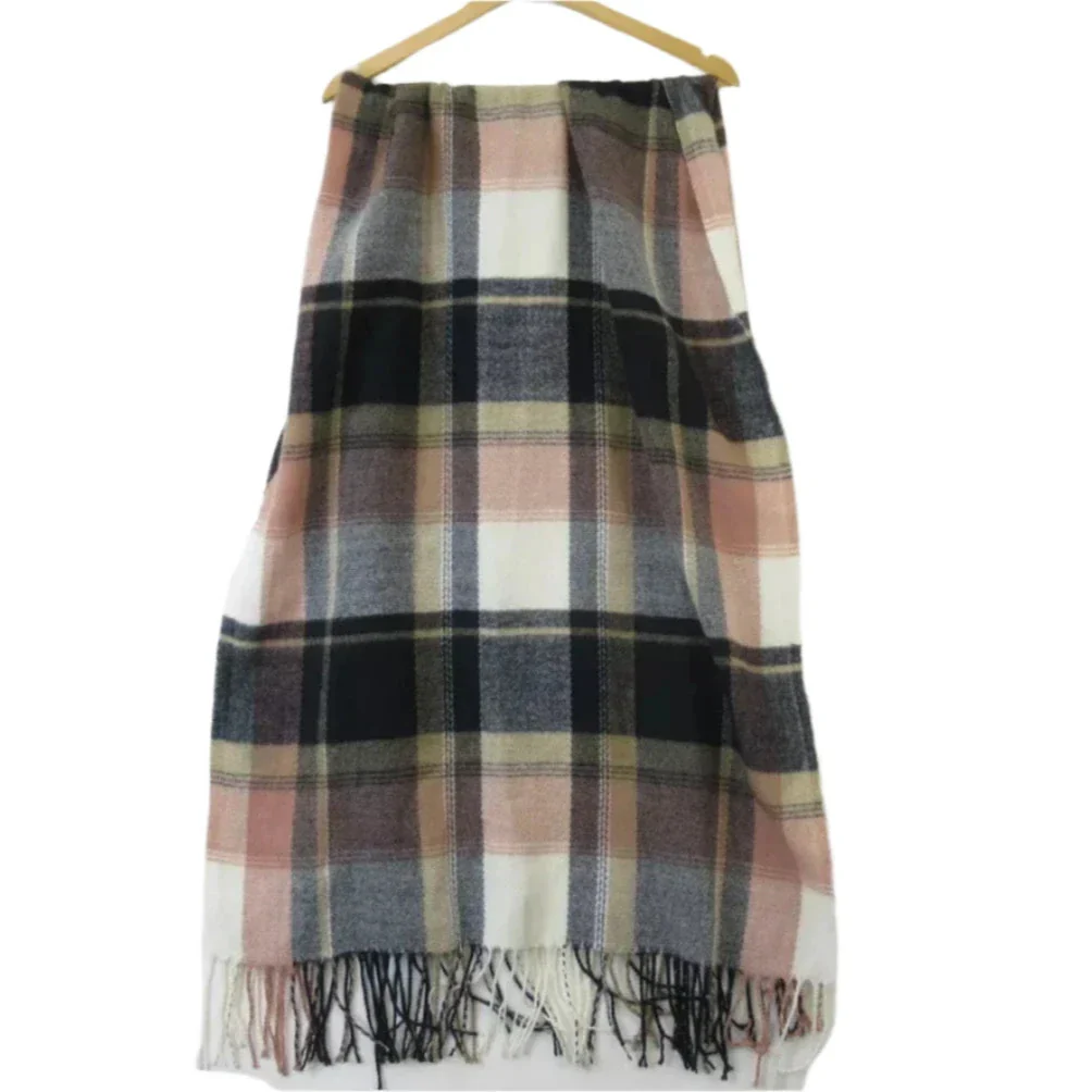 Pigalle 26"x72" Multicoloured Check Scarf Shawl Womenswear | Preloved