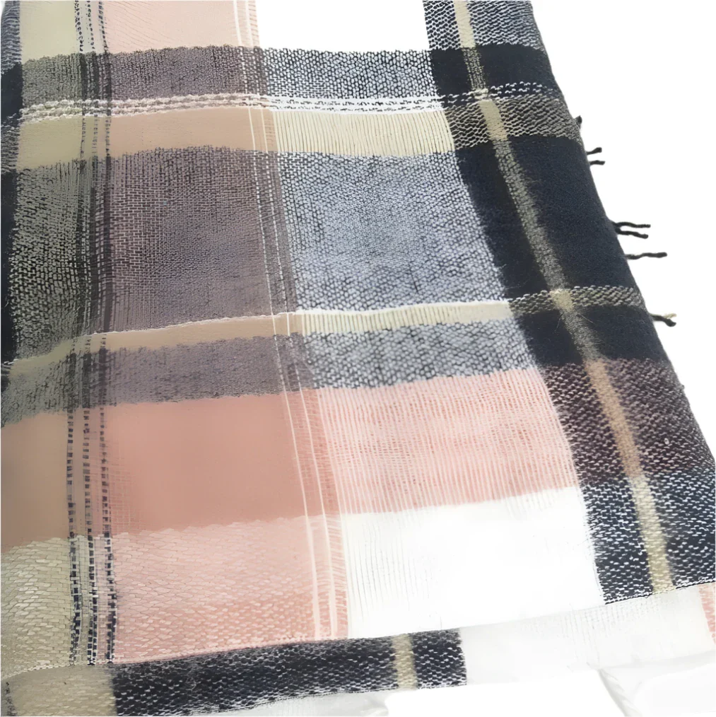 Pigalle 26"x72" Multicoloured Check Scarf Shawl Womenswear | Preloved - Image 2