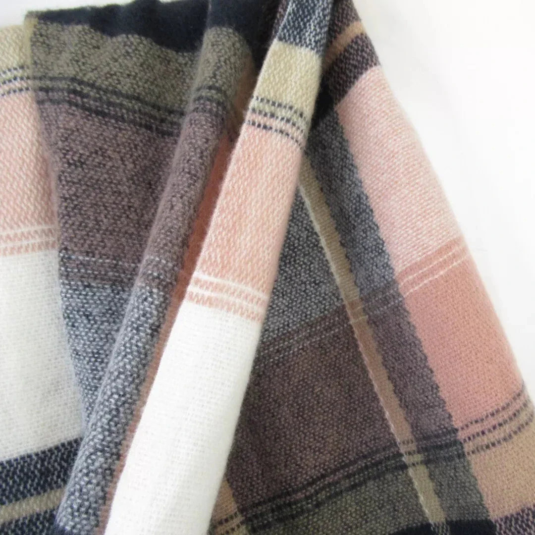 Pigalle 26"x72" Multicoloured Check Scarf Shawl Womenswear | Preloved - Image 5