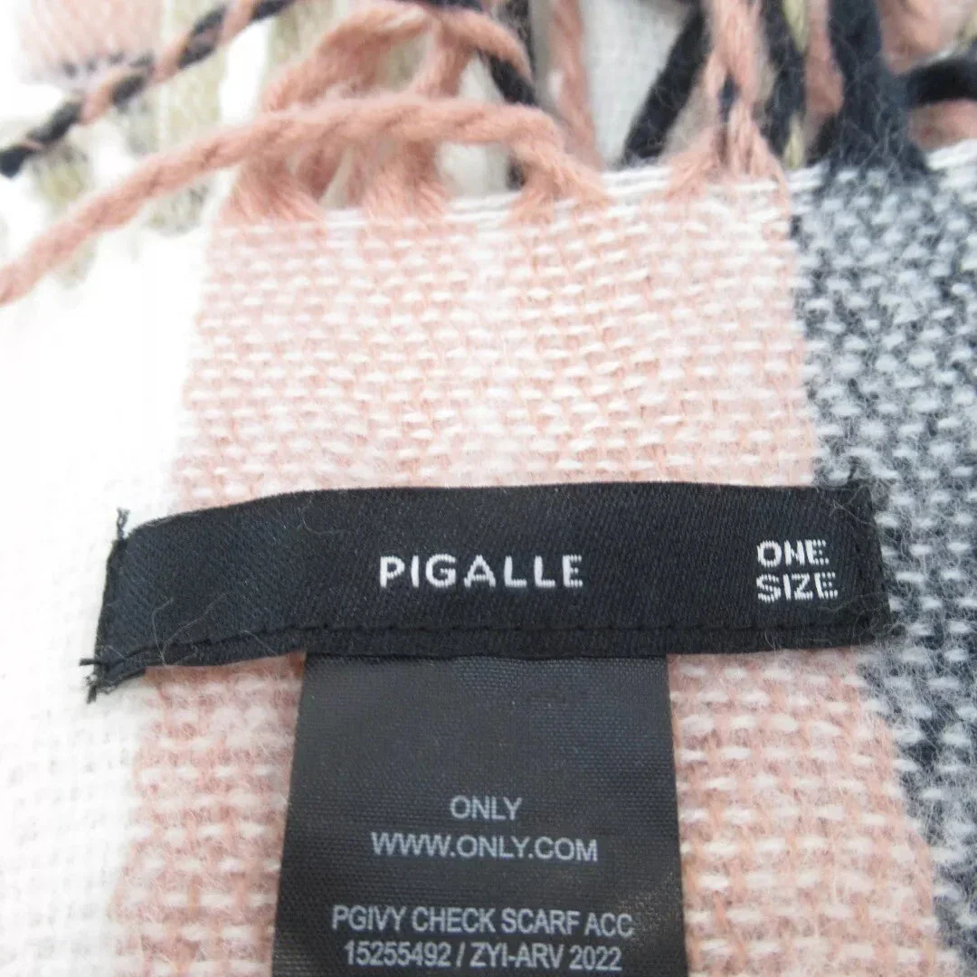 Pigalle 26"x72" Multicoloured Check Scarf Shawl Womenswear | Preloved - Image 6