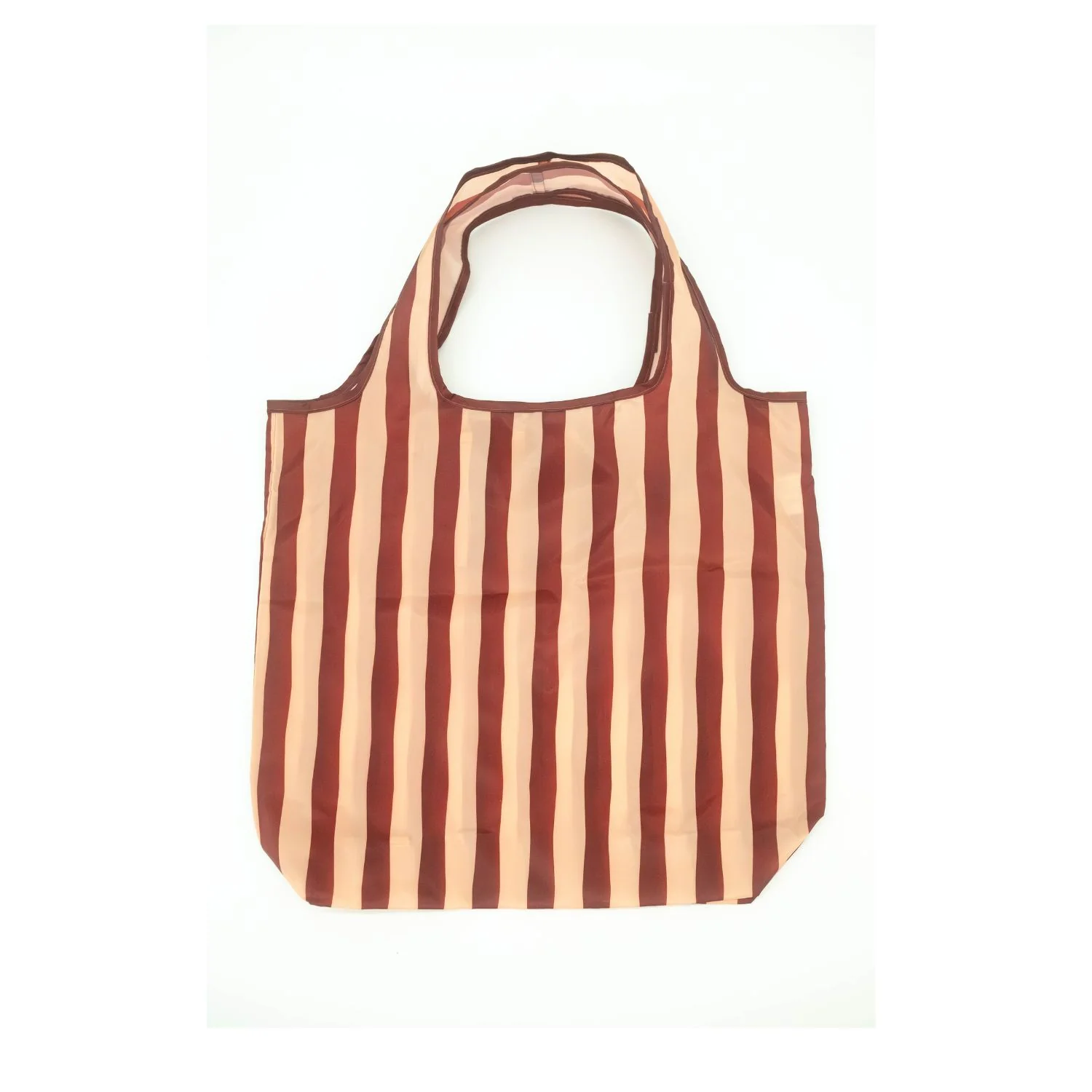 Pink/Burgundy striped packable bag - Image 3