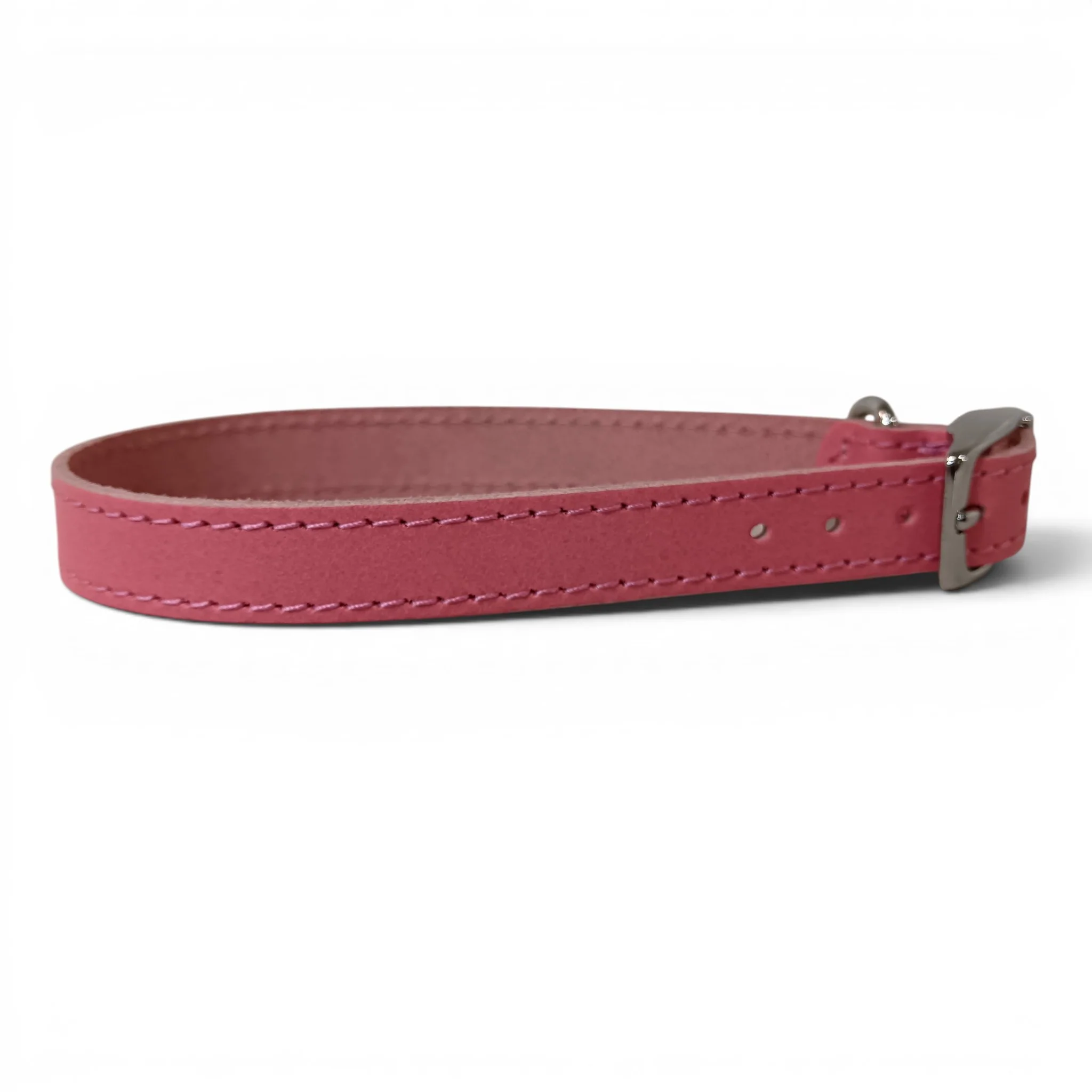 Pink Faux Leather Dog Collar 45cm | Pre-loved - Image 2