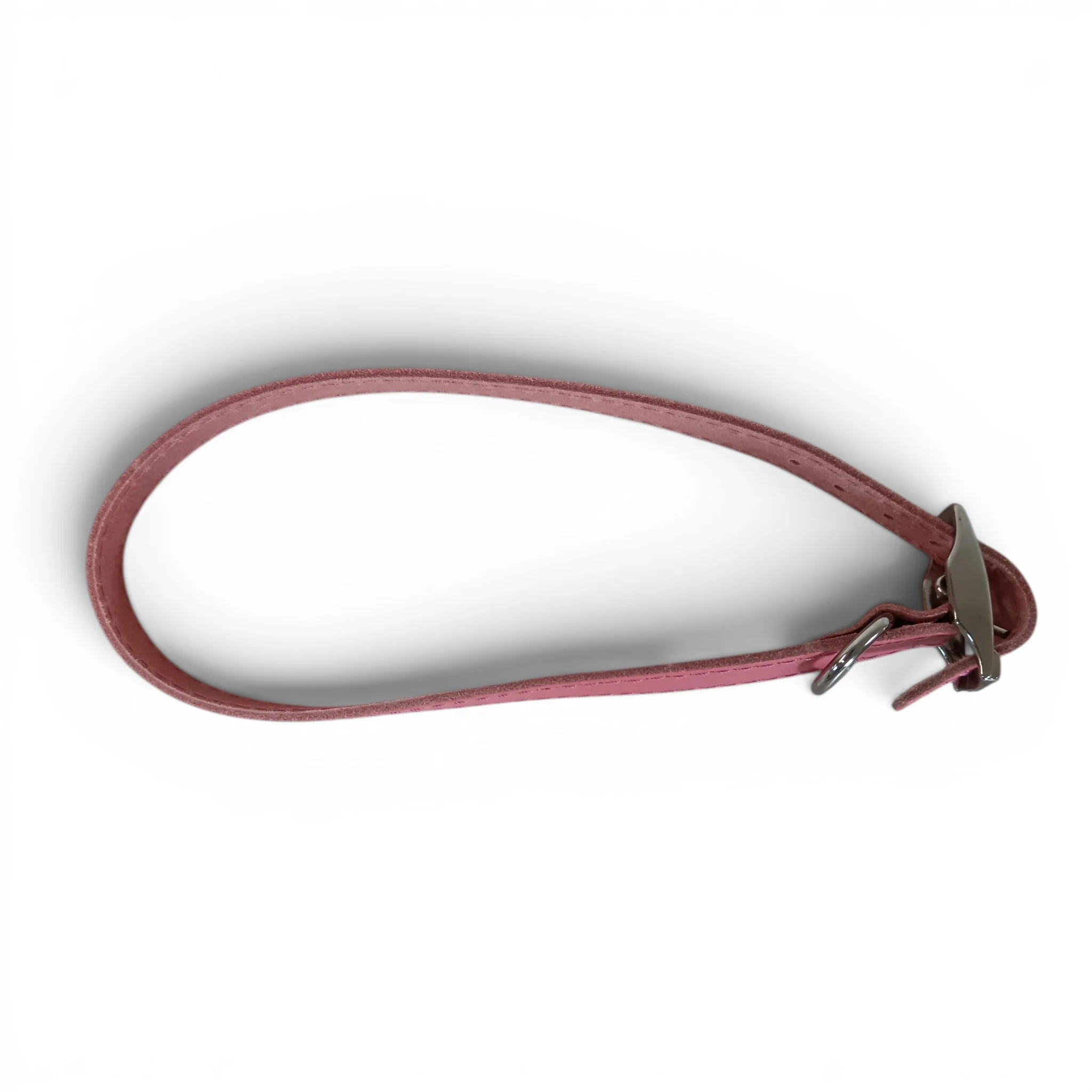 Pink Faux Leather Dog Collar 50cm | Pre-loved - Image 2