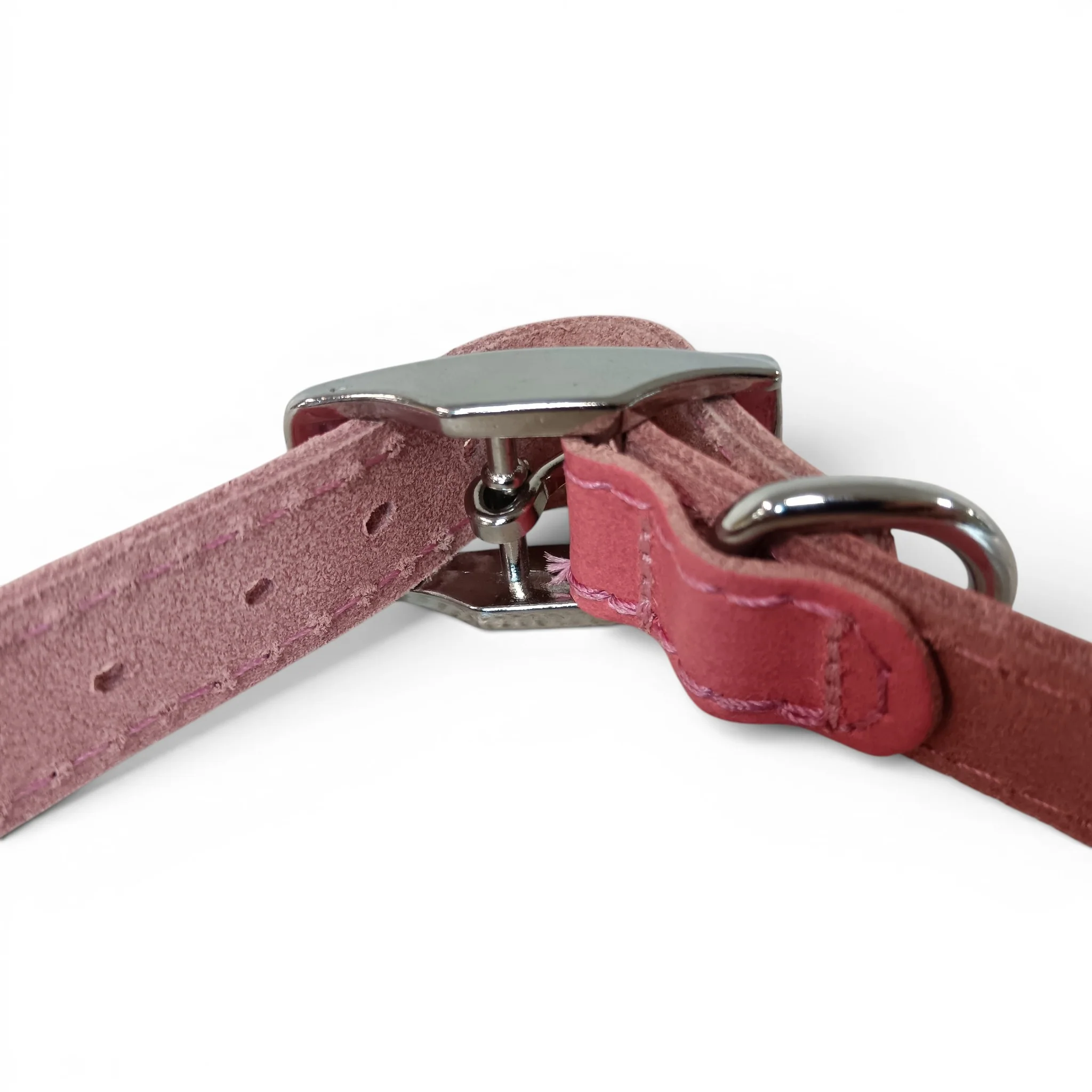 Pink Faux Leather Dog Collar 50cm | Pre-loved - Image 3