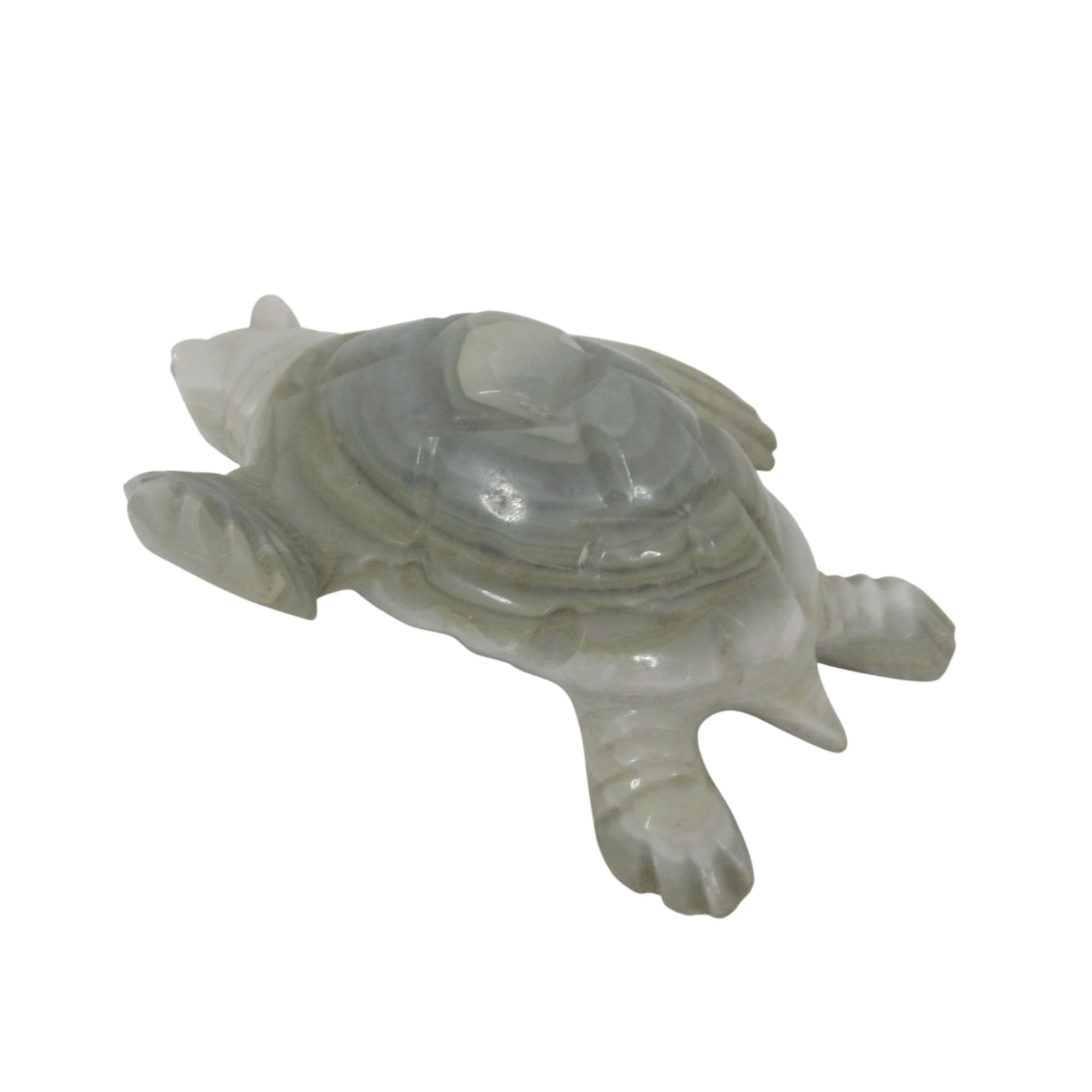 Polished Carved Stone Turtle Figure 10cm Unbranded | Pre-Loved - Image 2