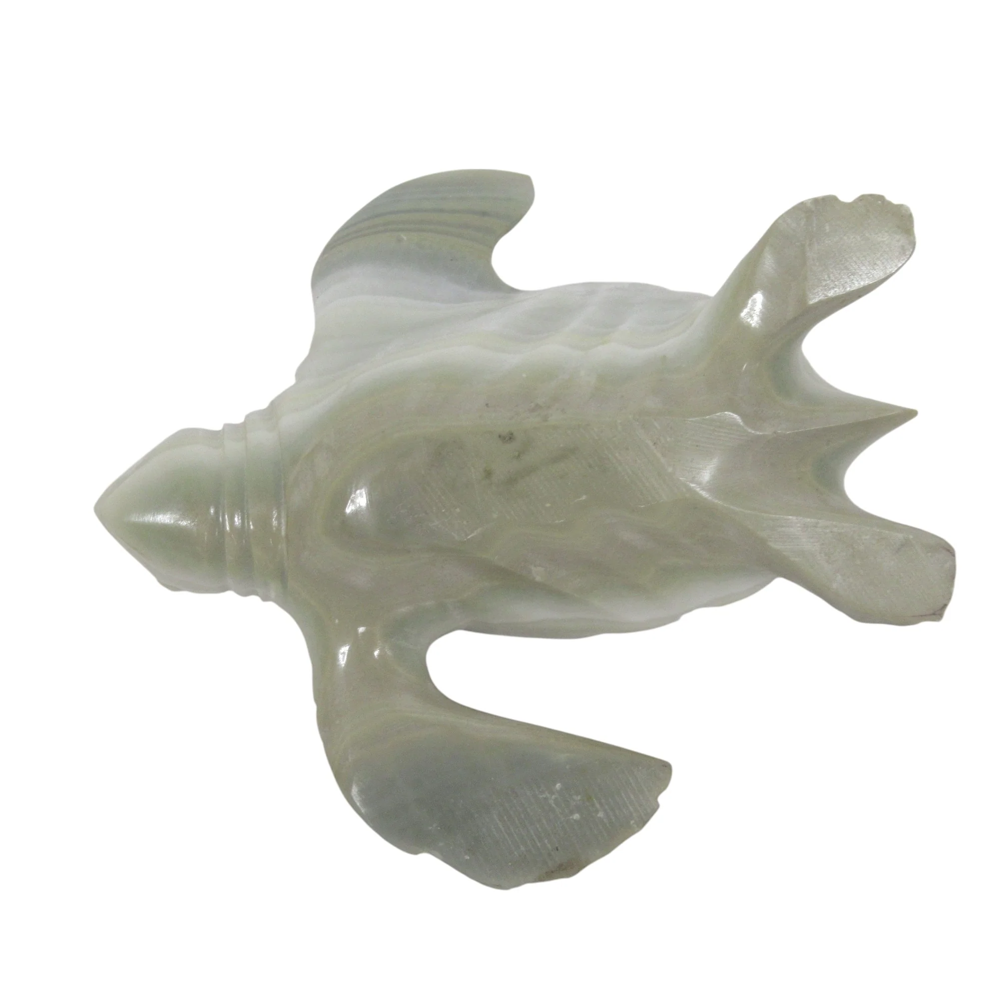 Polished Carved Stone Turtle Figure 10cm Unbranded | Pre-Loved - Image 3