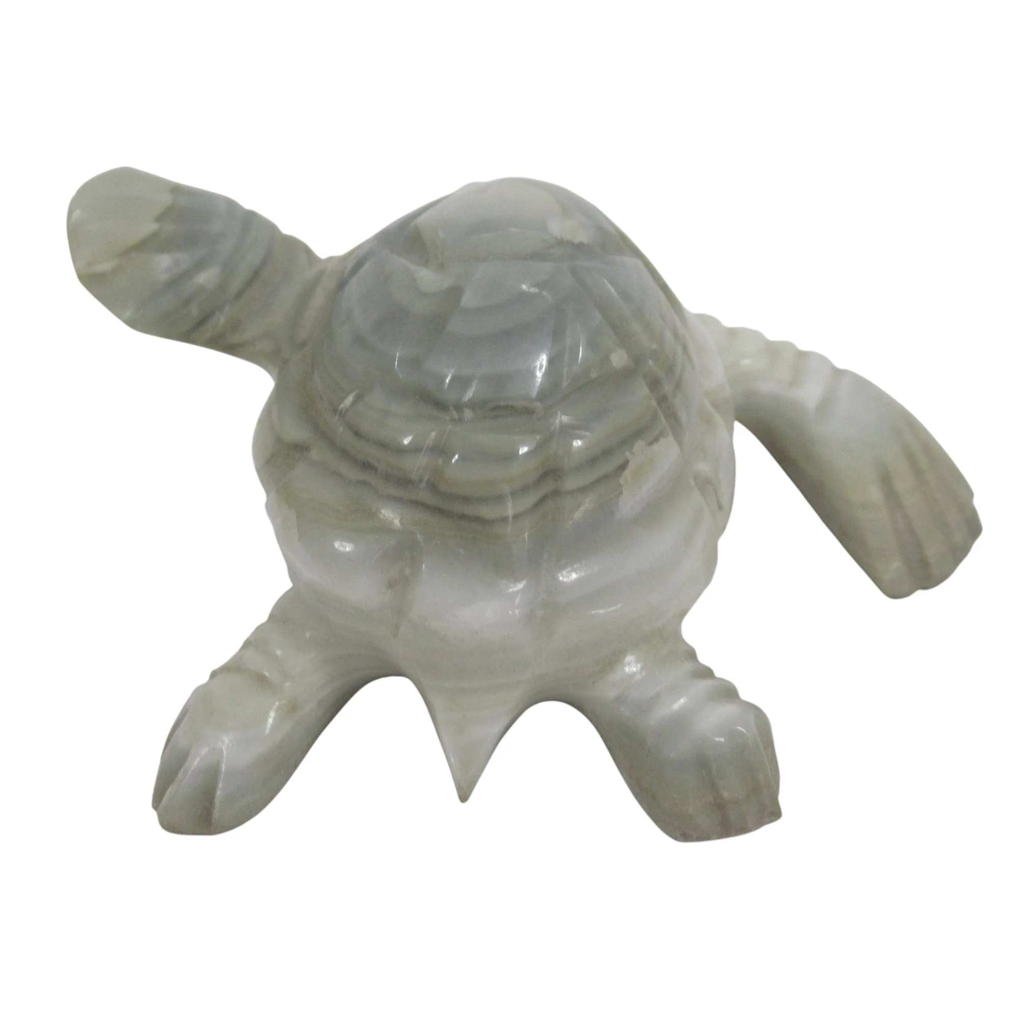 Polished Carved Stone Turtle Figure 10cm Unbranded | Pre-Loved - Image 4