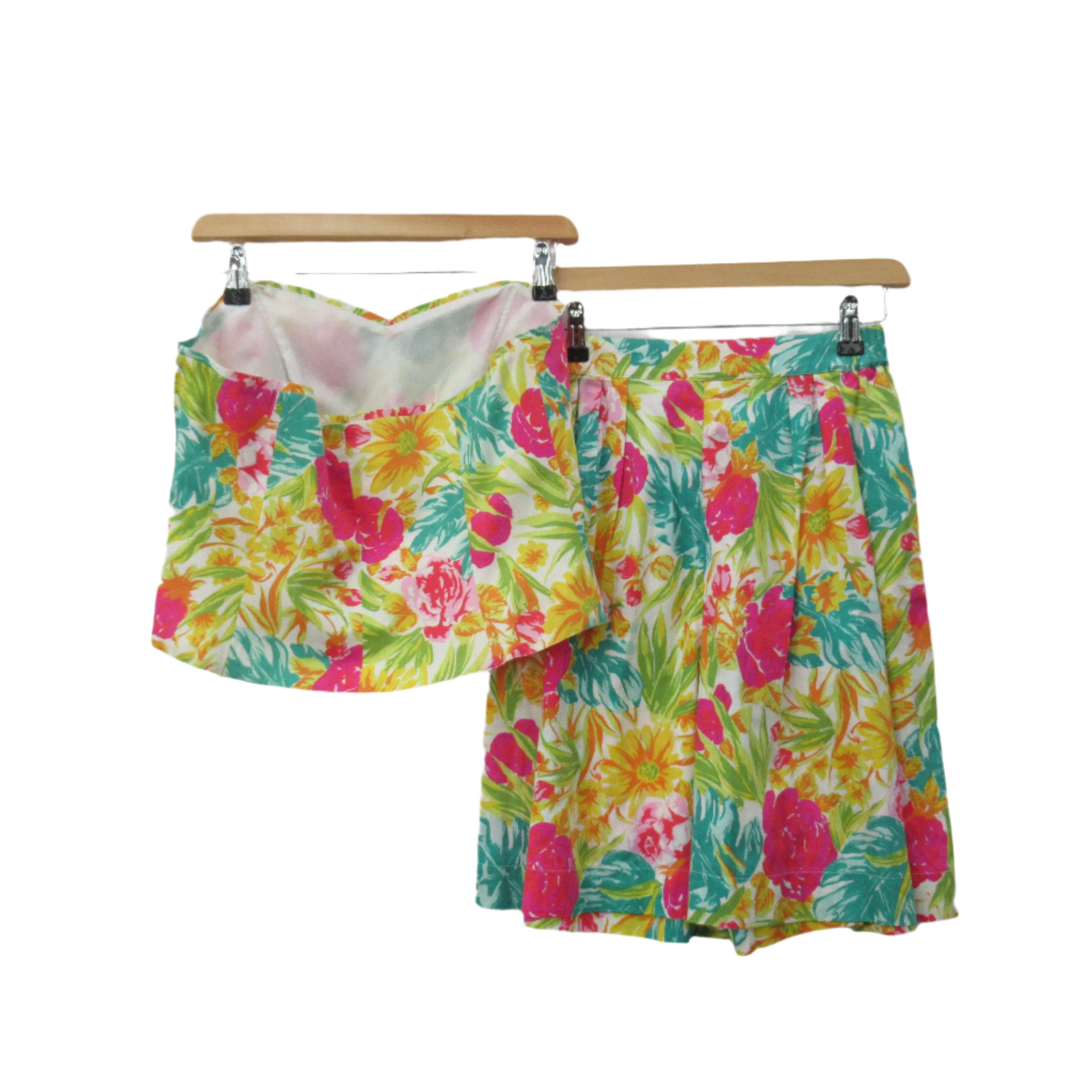 Precis Vintage Shorts Top Small Multicoloured Floral Womenswear | Pre-loved - Image 2