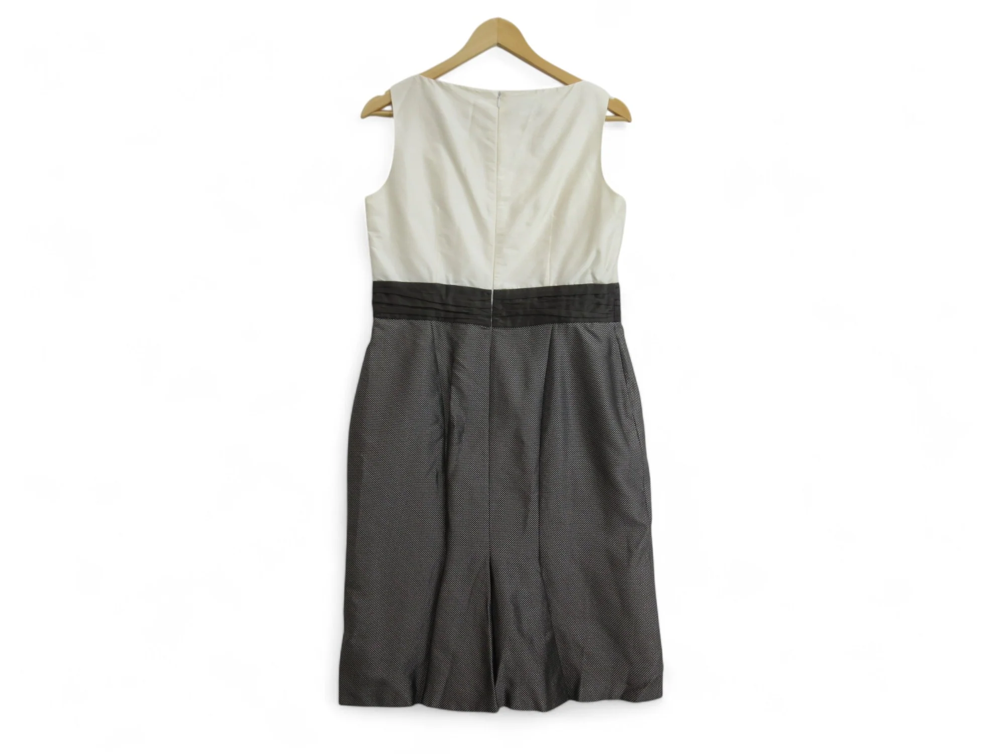 Presen UK 12 Grey Cream Shift Dress Womenswear | Preloved - Image 3