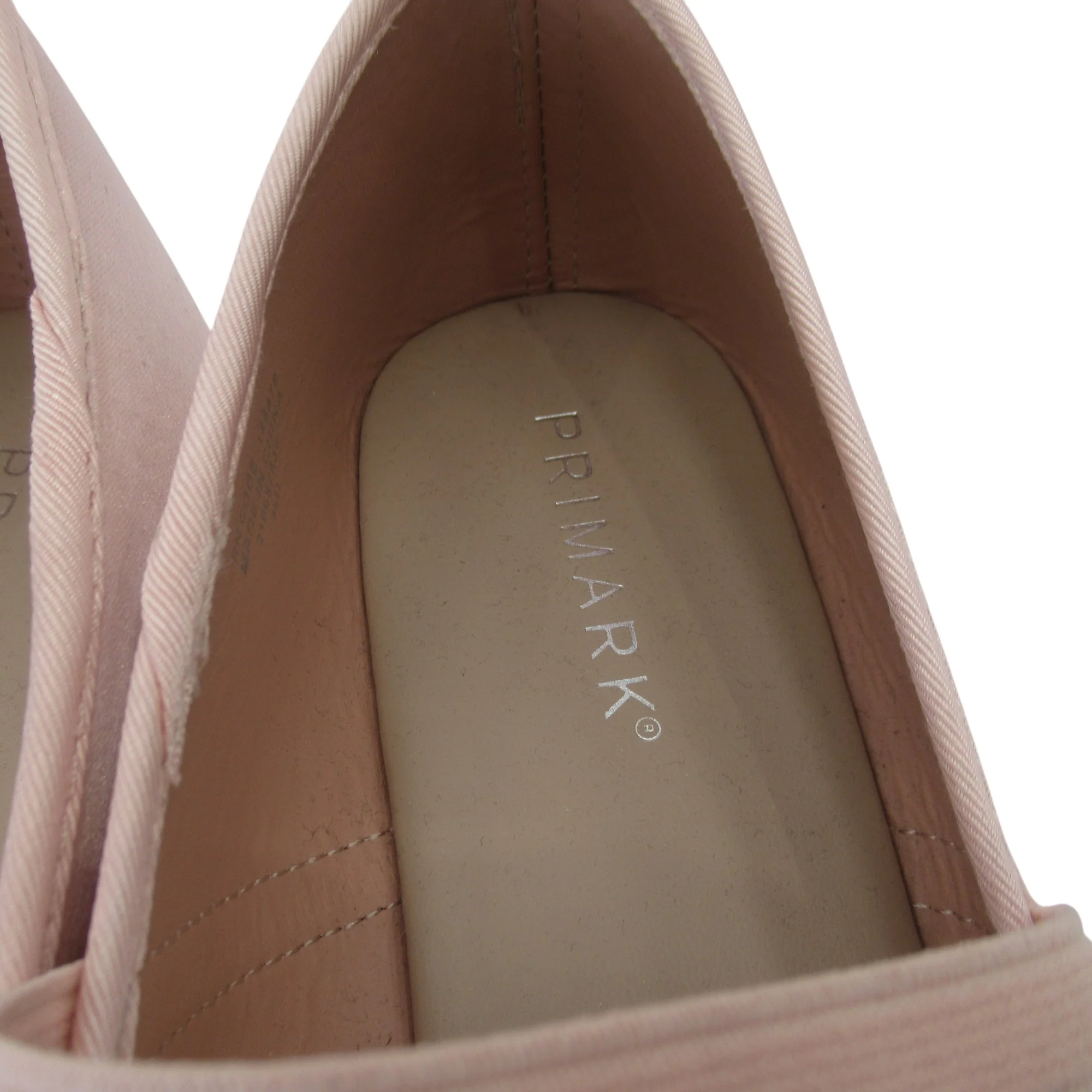 Primark Slip On Flat Shoes UK 8 Pink Satin Womenswear | Pre-loved - Image 4