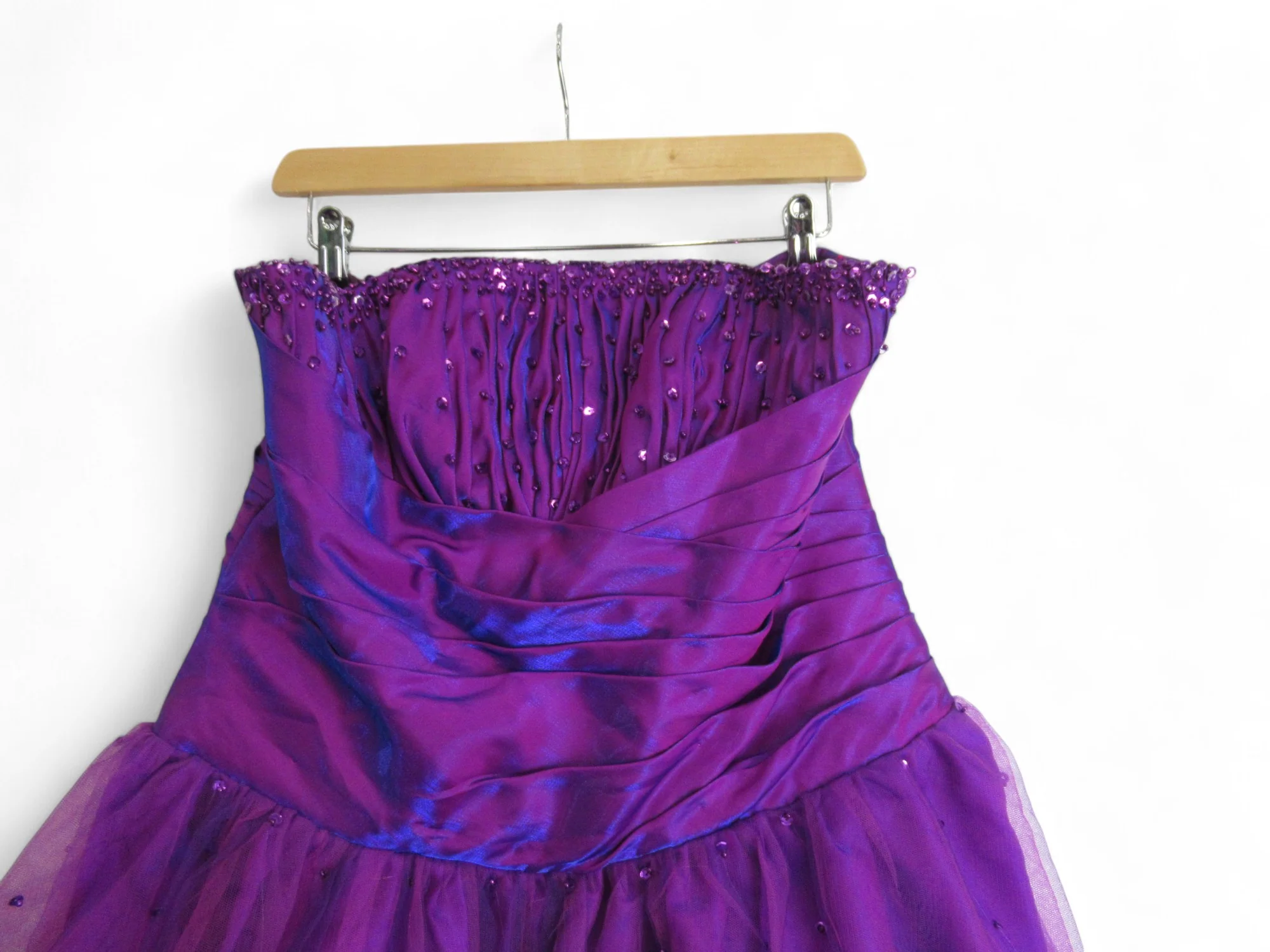 Prom Dress Small Purple Chiffon Bridesmaid Womenswear | Preloved - Image 2
