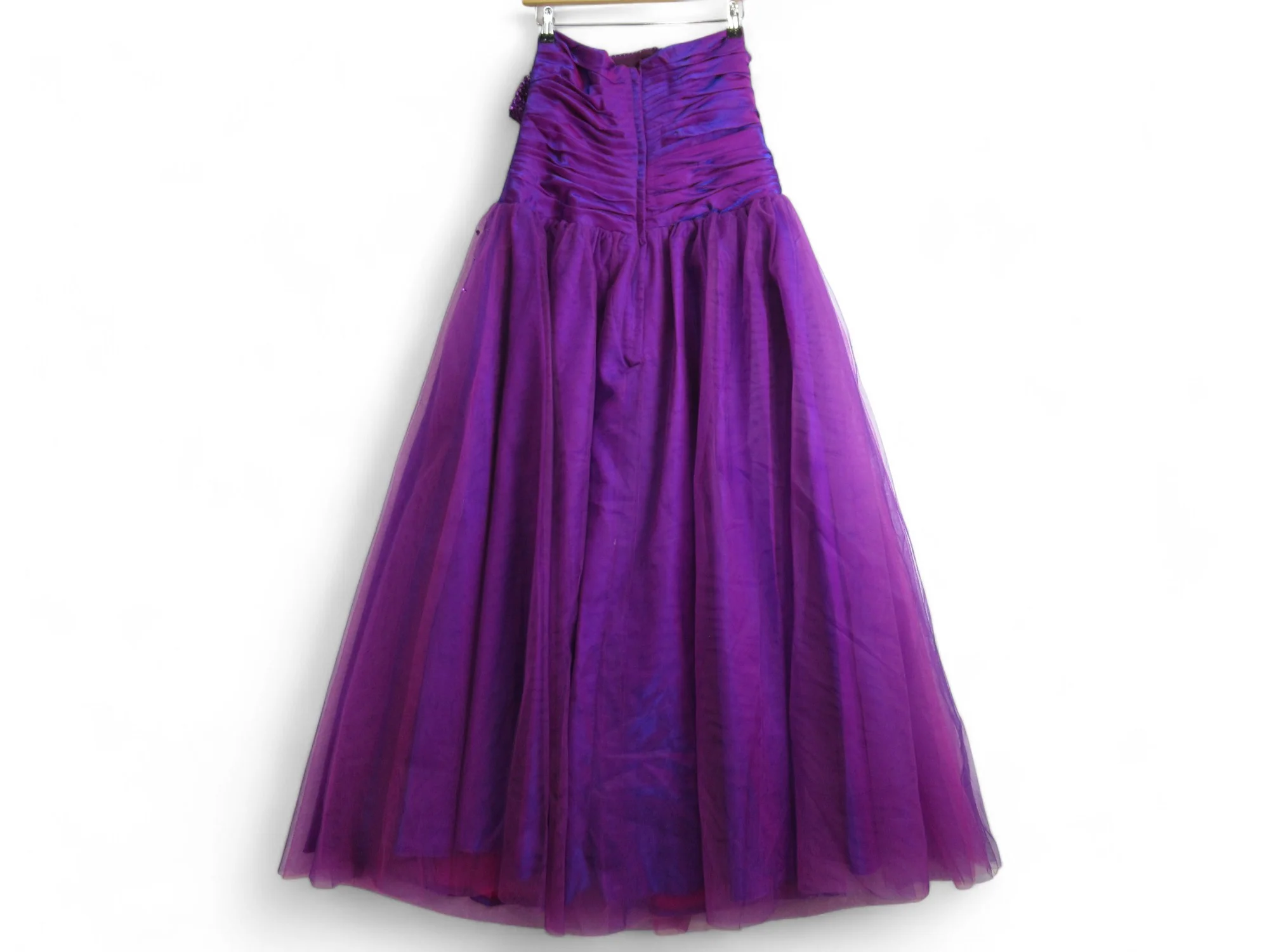 Prom Dress Small Purple Chiffon Bridesmaid Womenswear | Preloved - Image 3