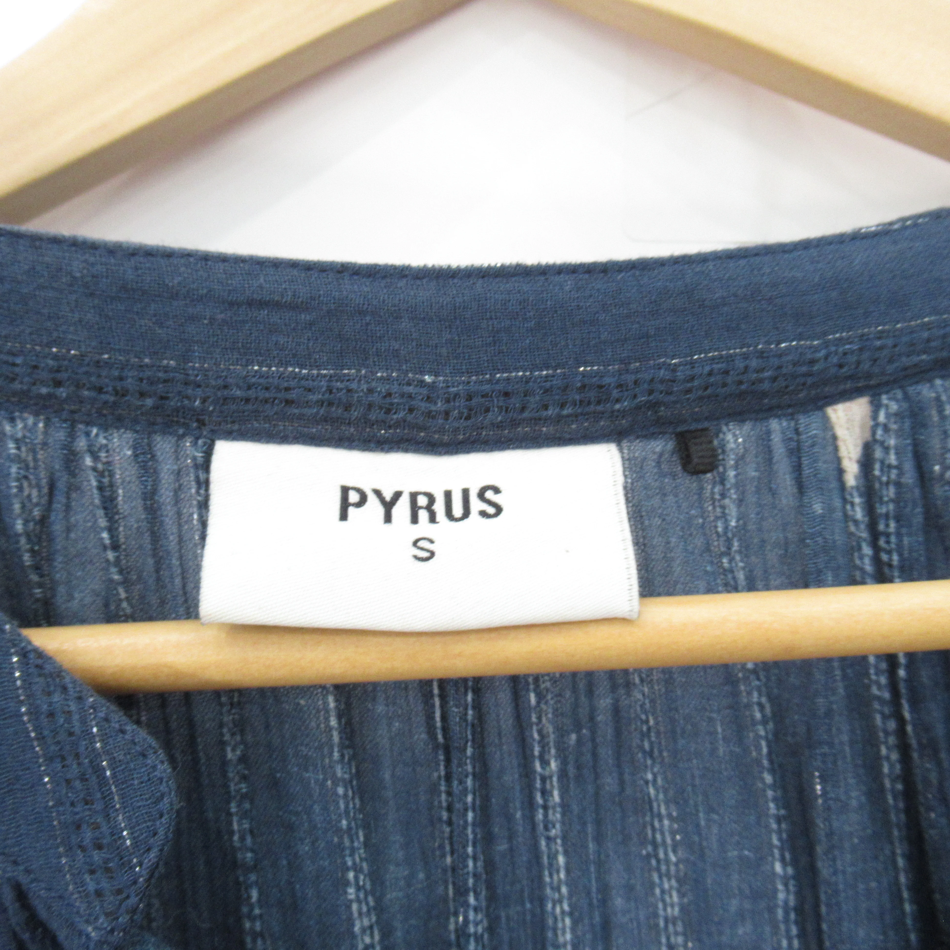 Pyrus Shirt Dress S/M Blue Star Print Womenswear | Pre-loved - Image 3