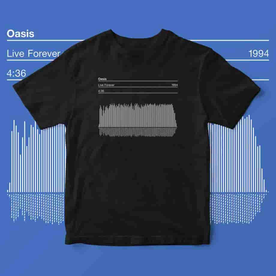 Sound wave t-shirts - various songs